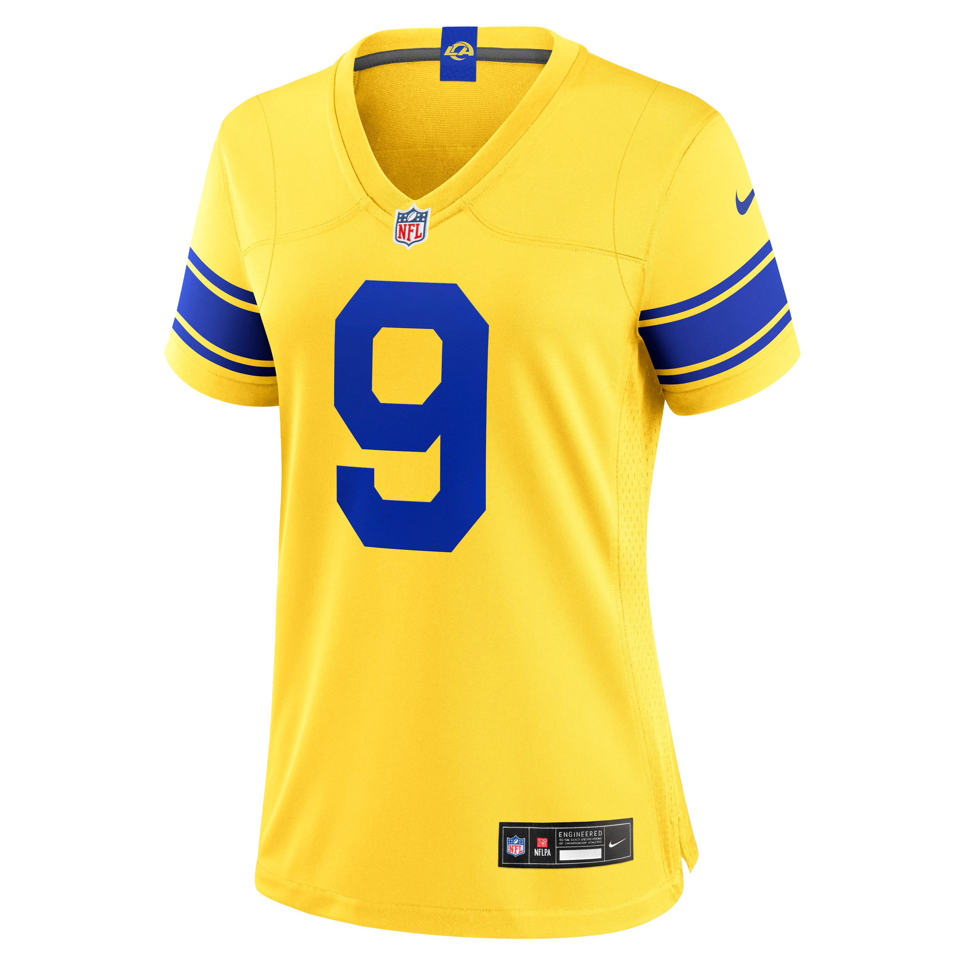 Matthew Stafford Los Angeles Rams Women's Classic Sol Game Jersey - Gold - Image 3