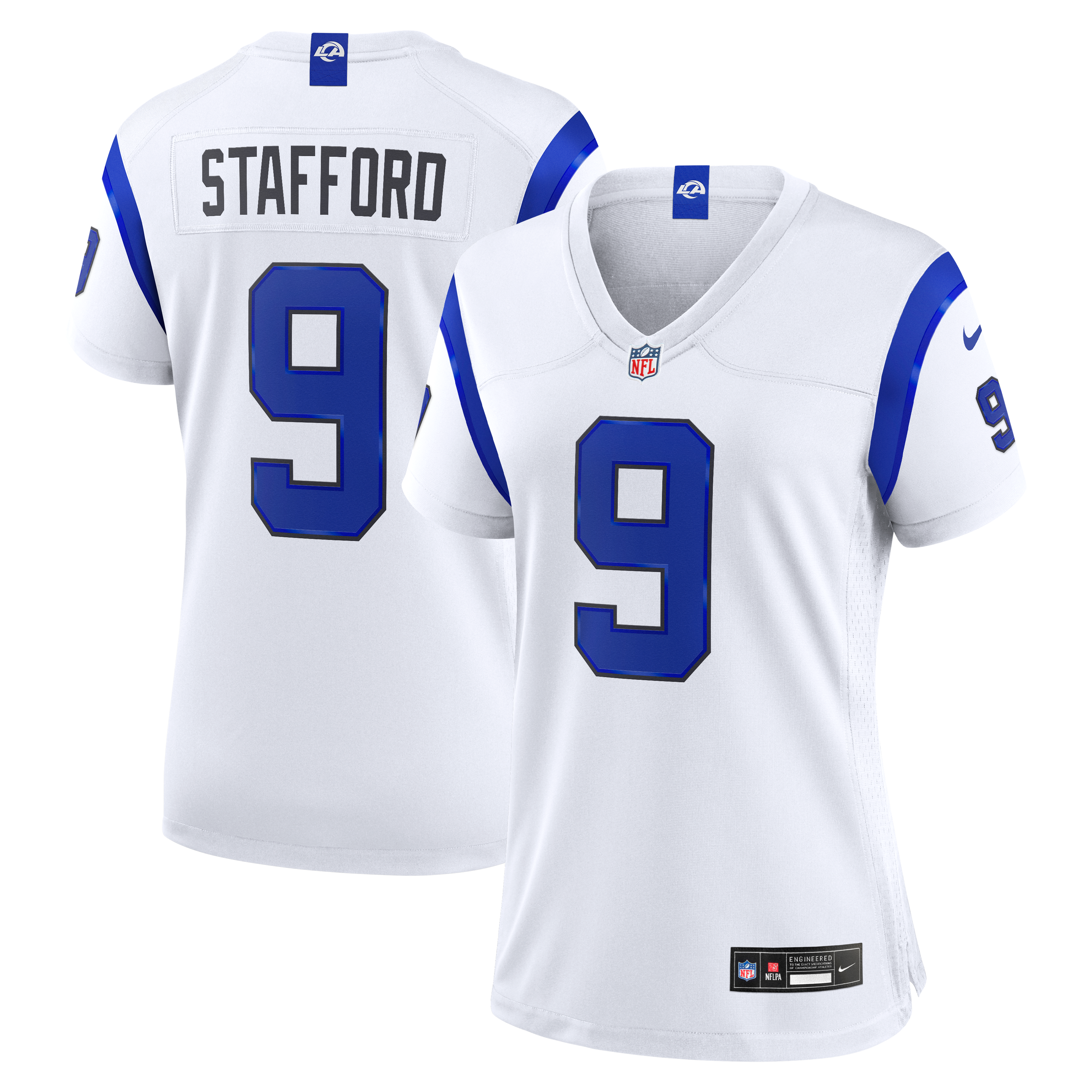 Matthew Stafford Los Angeles Rams Women's Fearsome White Game Jersey