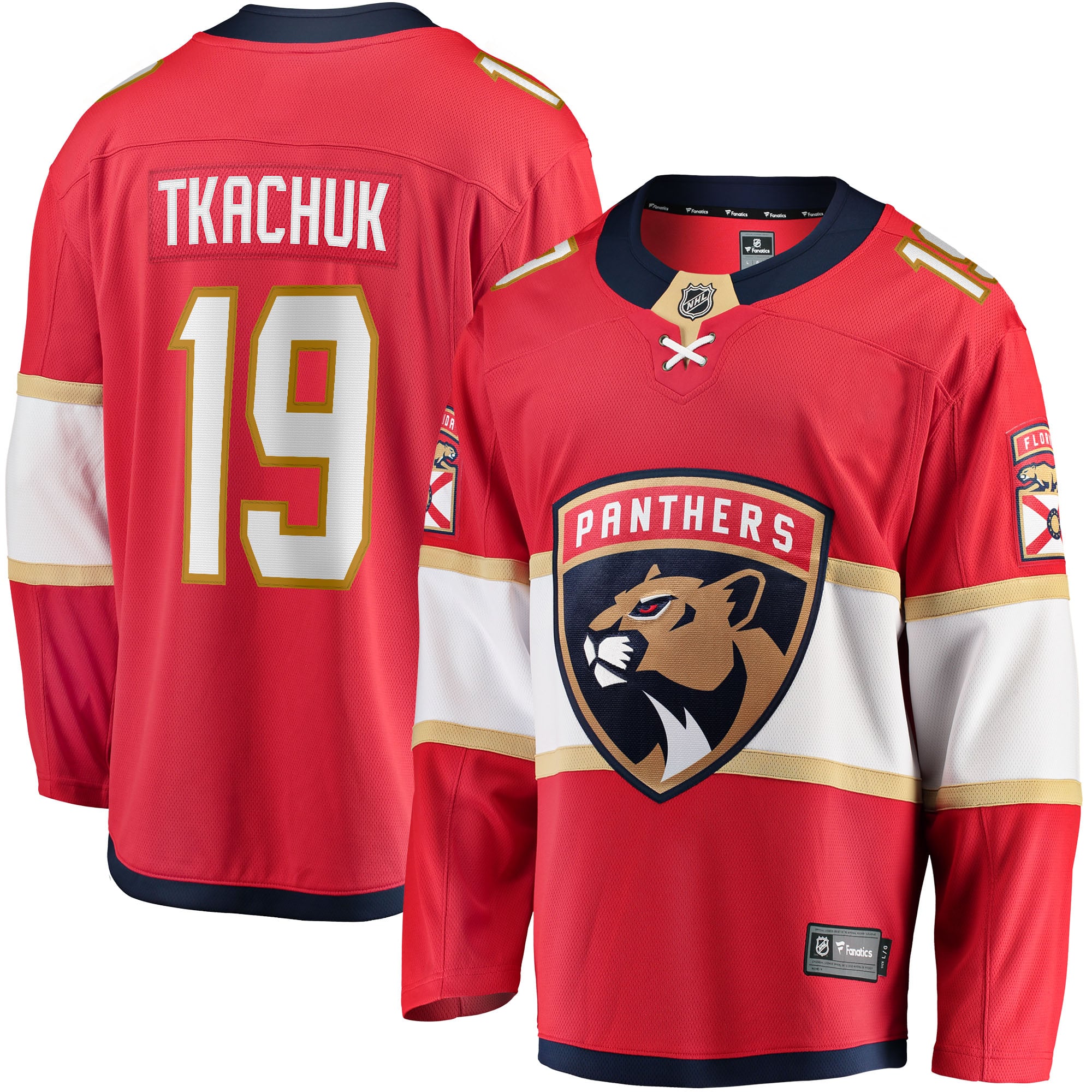 Matthew Tkachuk Florida Panthers Home Breakaway Player Jersey - Red - Image 2
