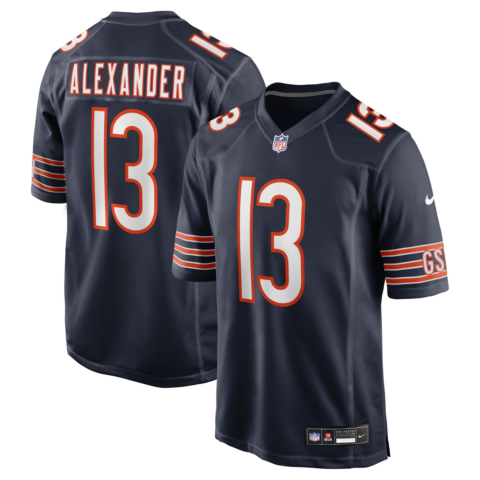 Maurice Alexander Chicago Bears Team Game Jersey - Navy - Image 2