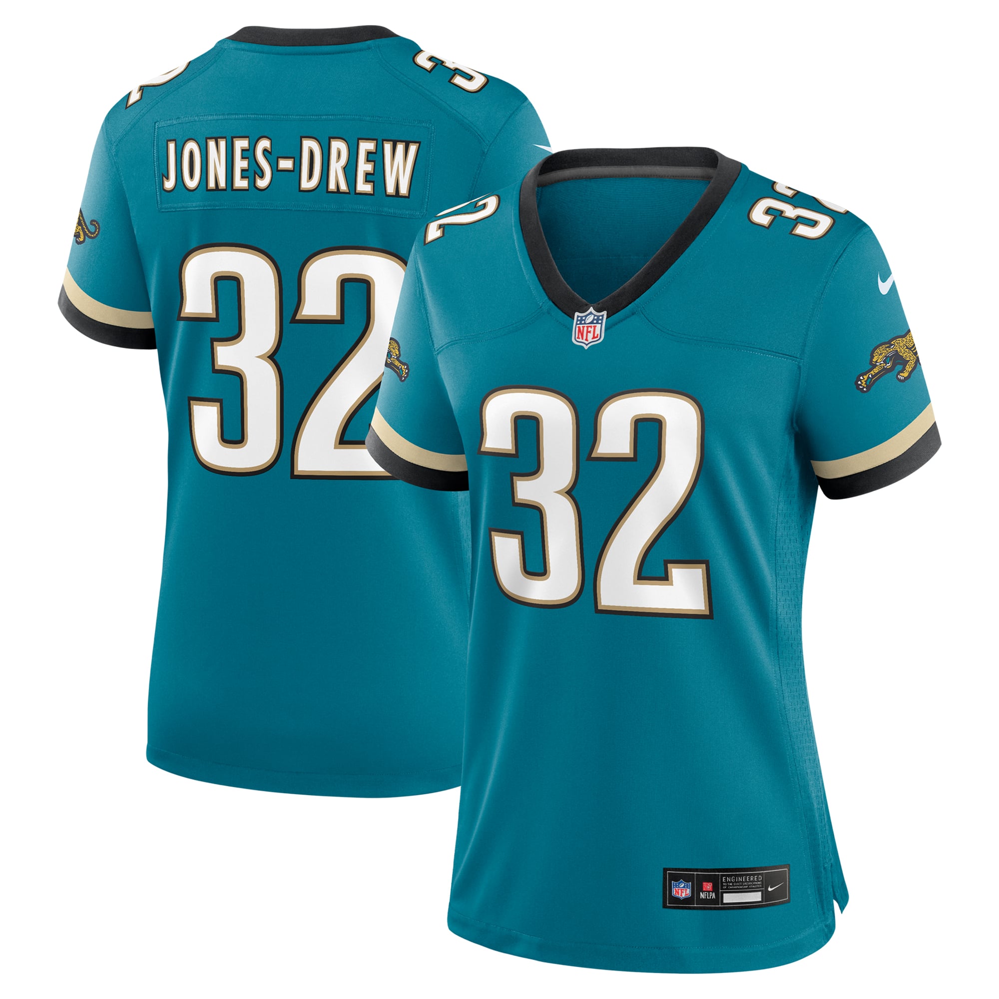 Maurice Jones-Drew Jacksonville Jaguars Women's Prowler Throwback Retired Player Game Jersey - Teal - Image 2