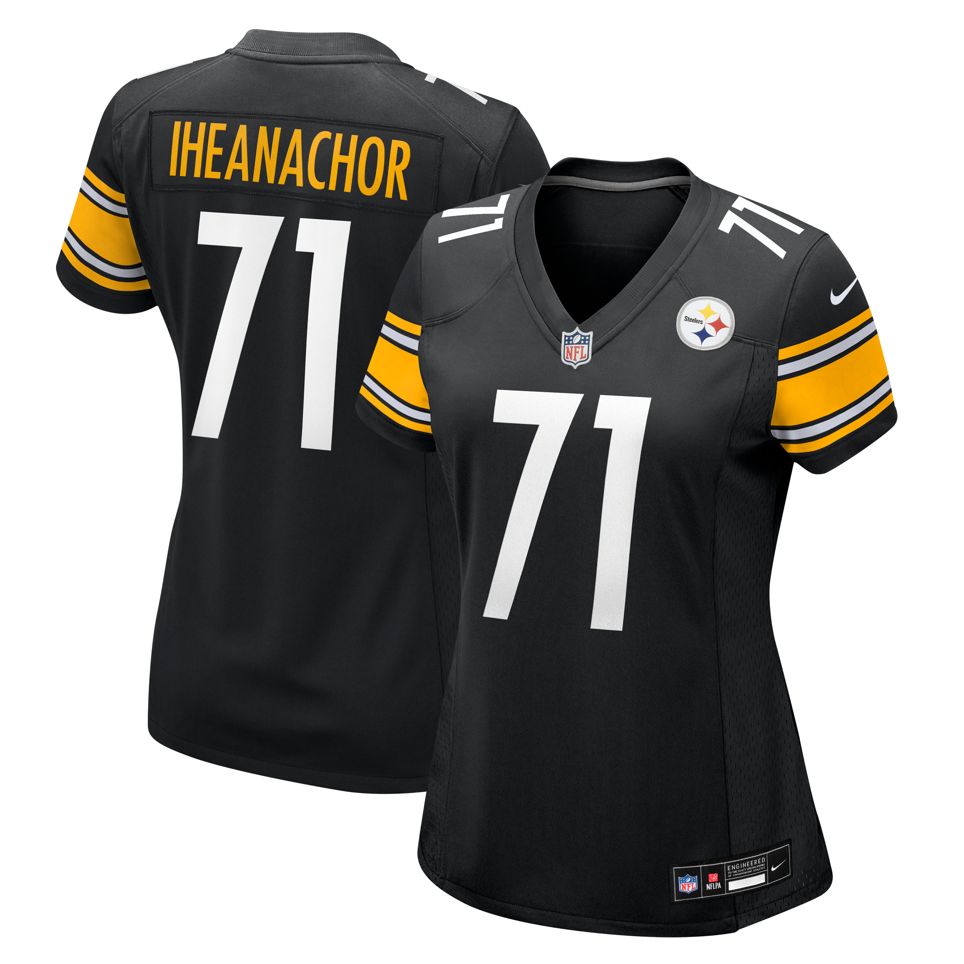 Max Iheanachor Pittsburgh Steelers Women's Team Game Jersey - Black