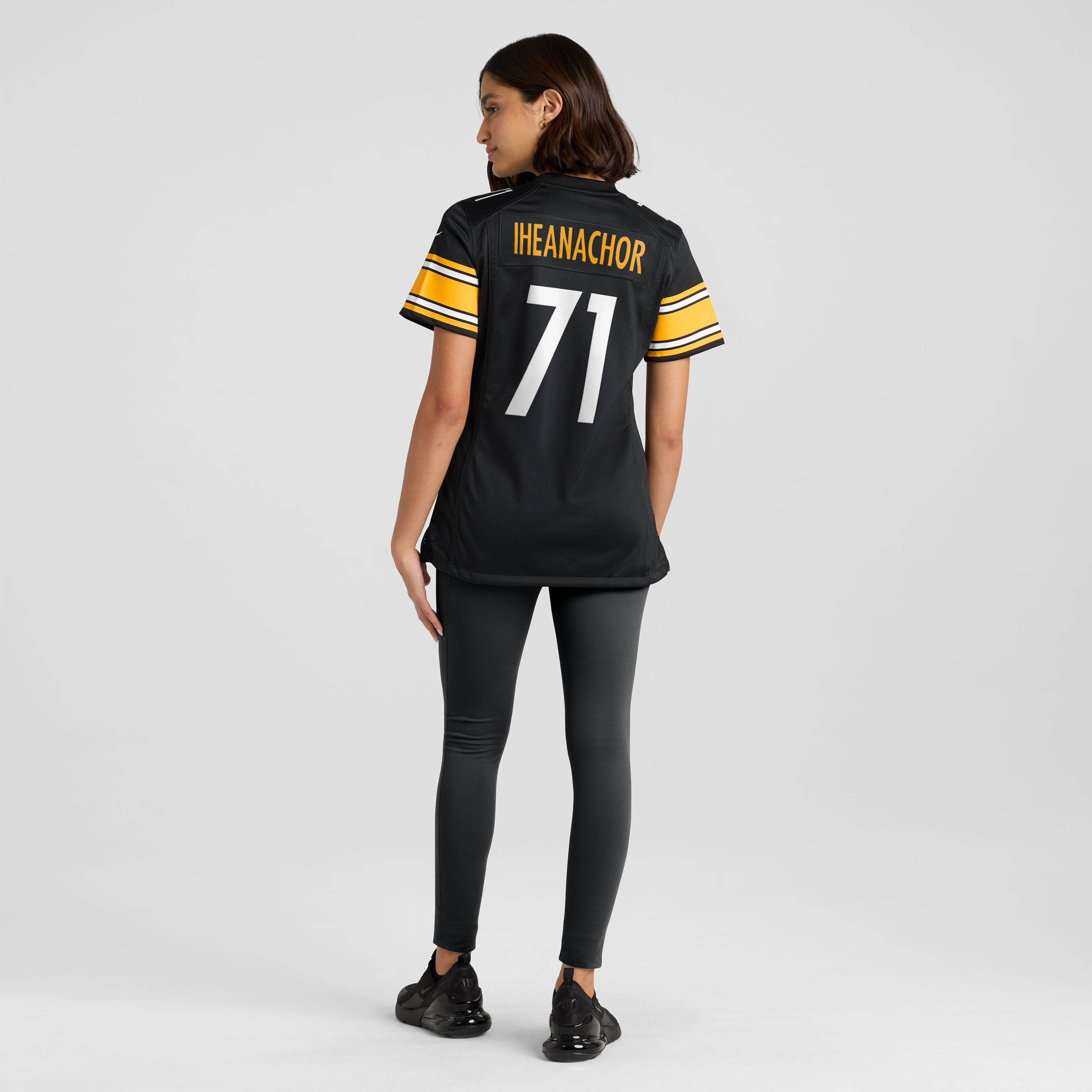 Max Iheanachor Pittsburgh Steelers Women's Team Game Jersey - Black - Image 4