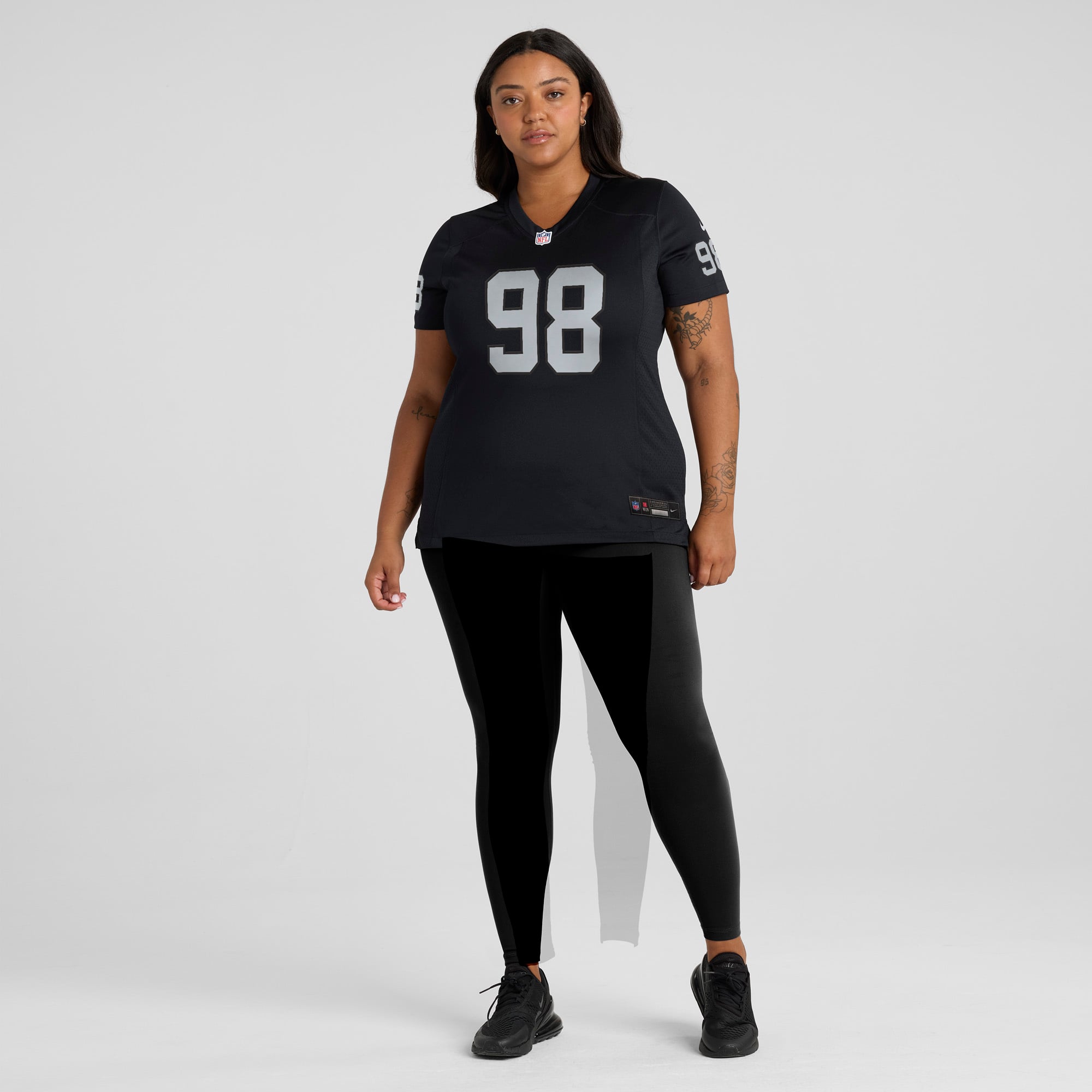Maxx Crosby Las Vegas Raiders Women's Game Jersey - White - Black - Image 7