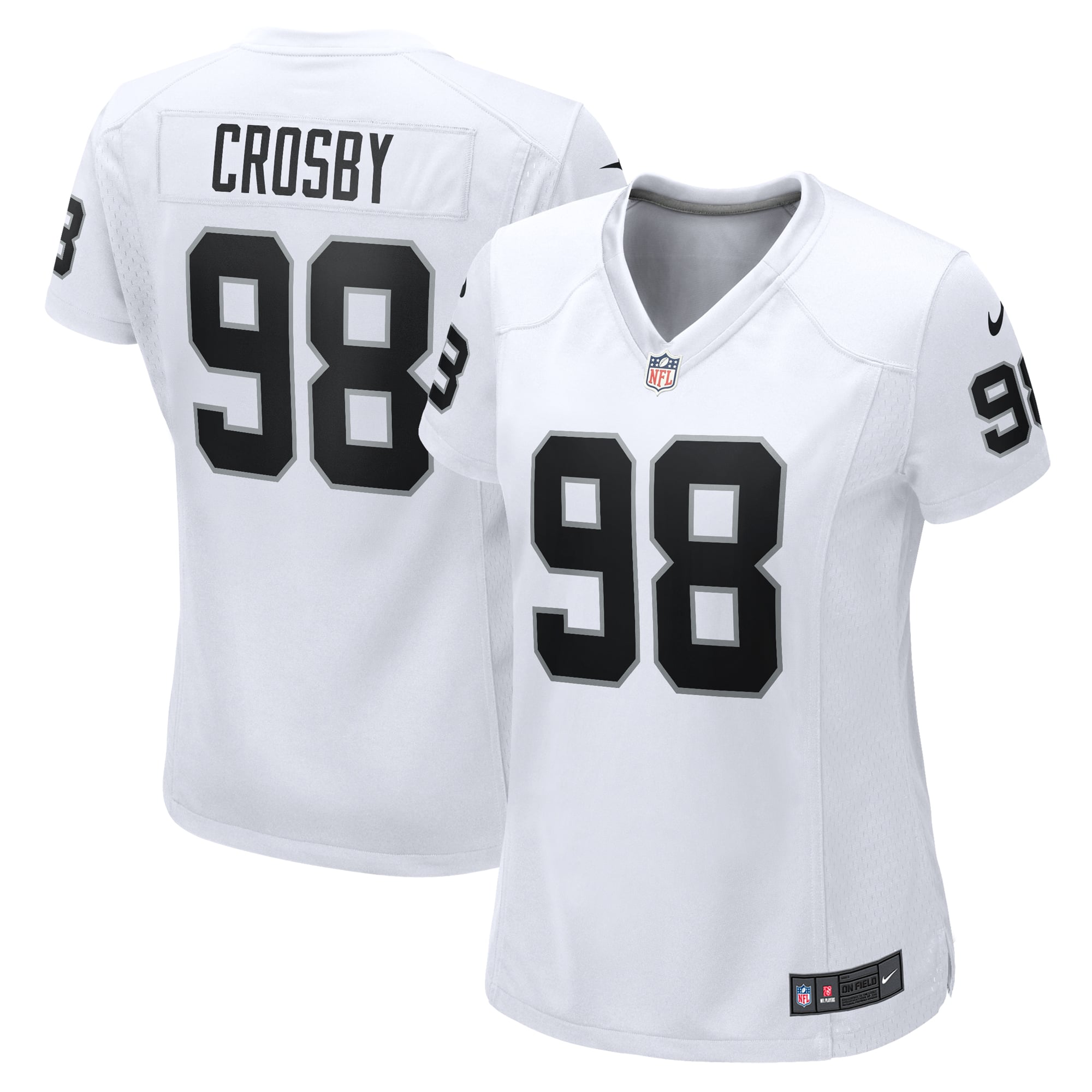 Maxx Crosby Las Vegas Raiders Women's Game Jersey - White - White - Image 2