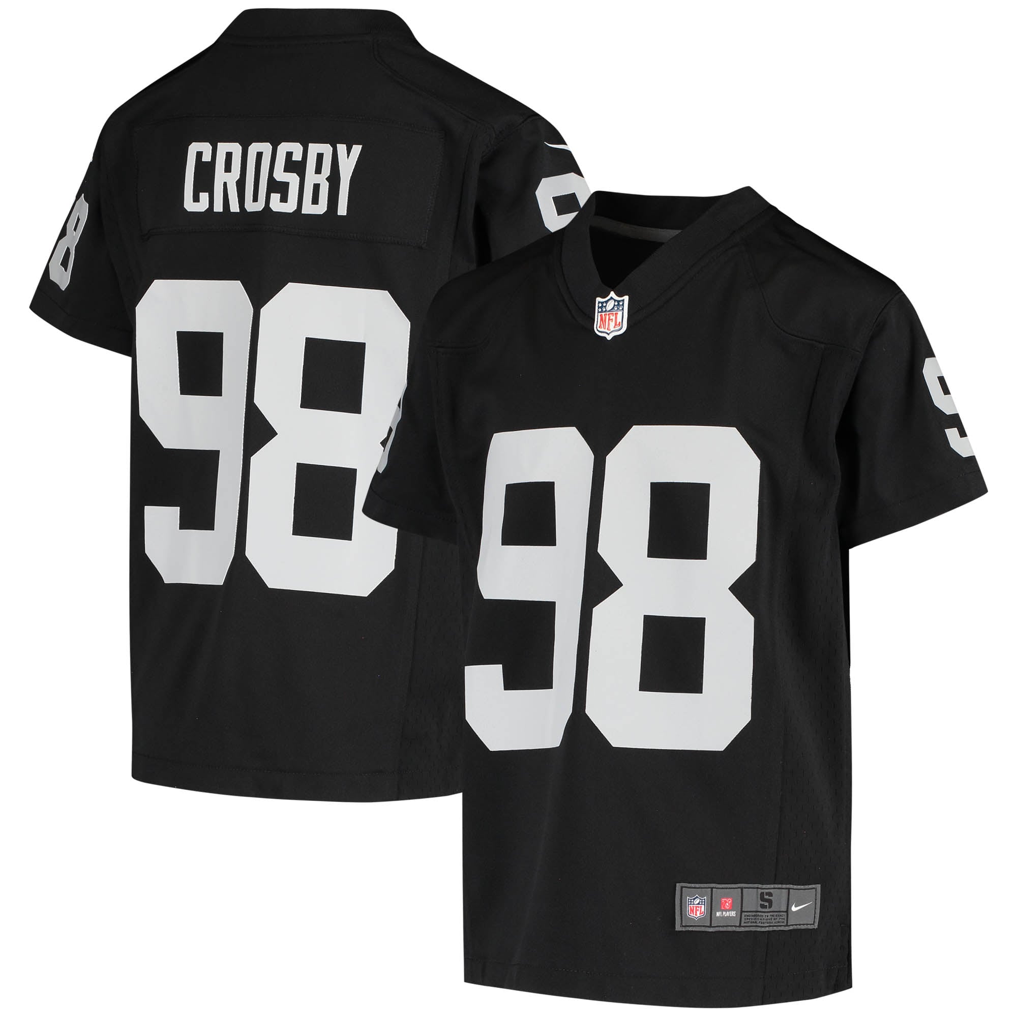 Maxx Crosby Las Vegas Raiders Youth Game Jersey - Black - Image 2