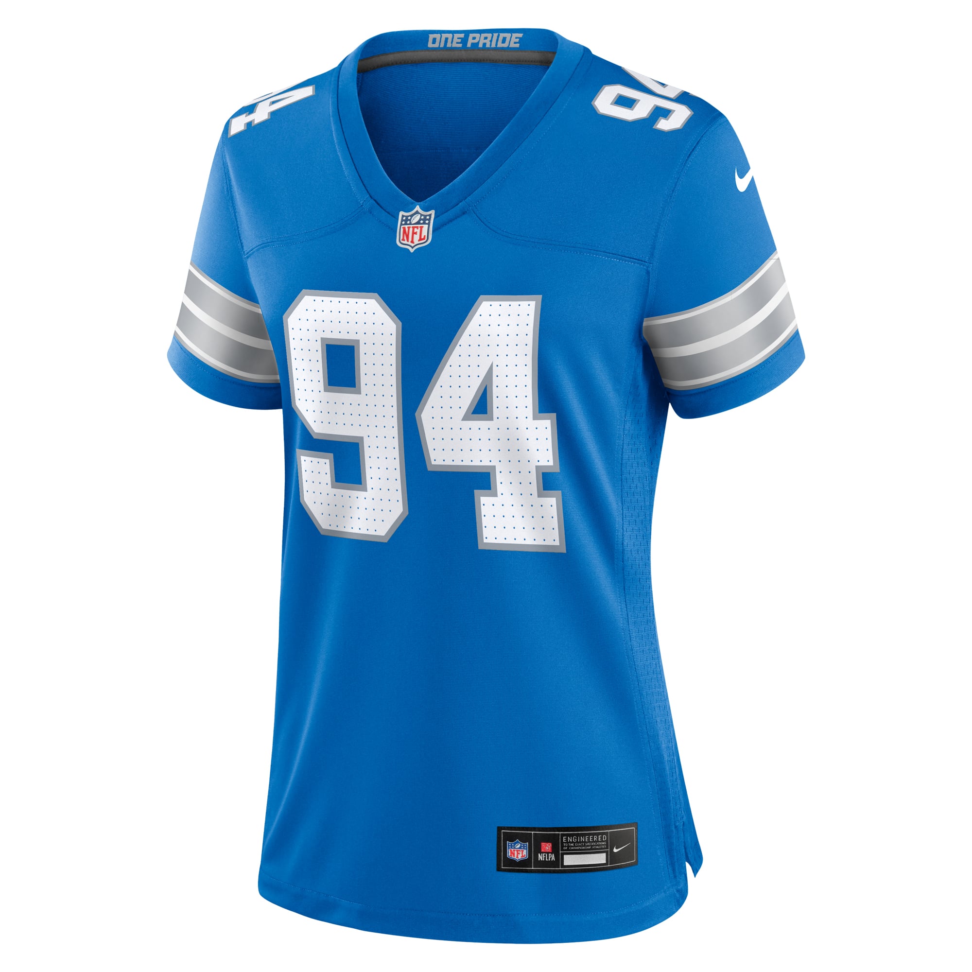 Mekhi Wingo Detroit Lions Women's Team Game Jersey - Blue - Image 3