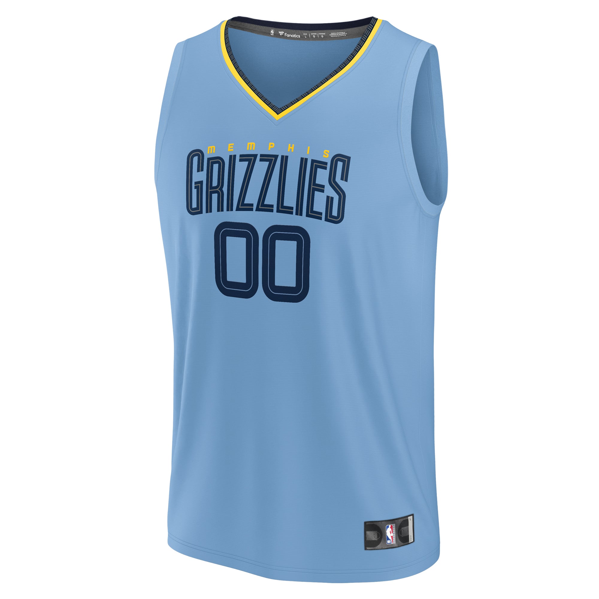 Memphis Grizzlies Custom Fast Break Jersey - Statement Edition - Light Blue - Image 3