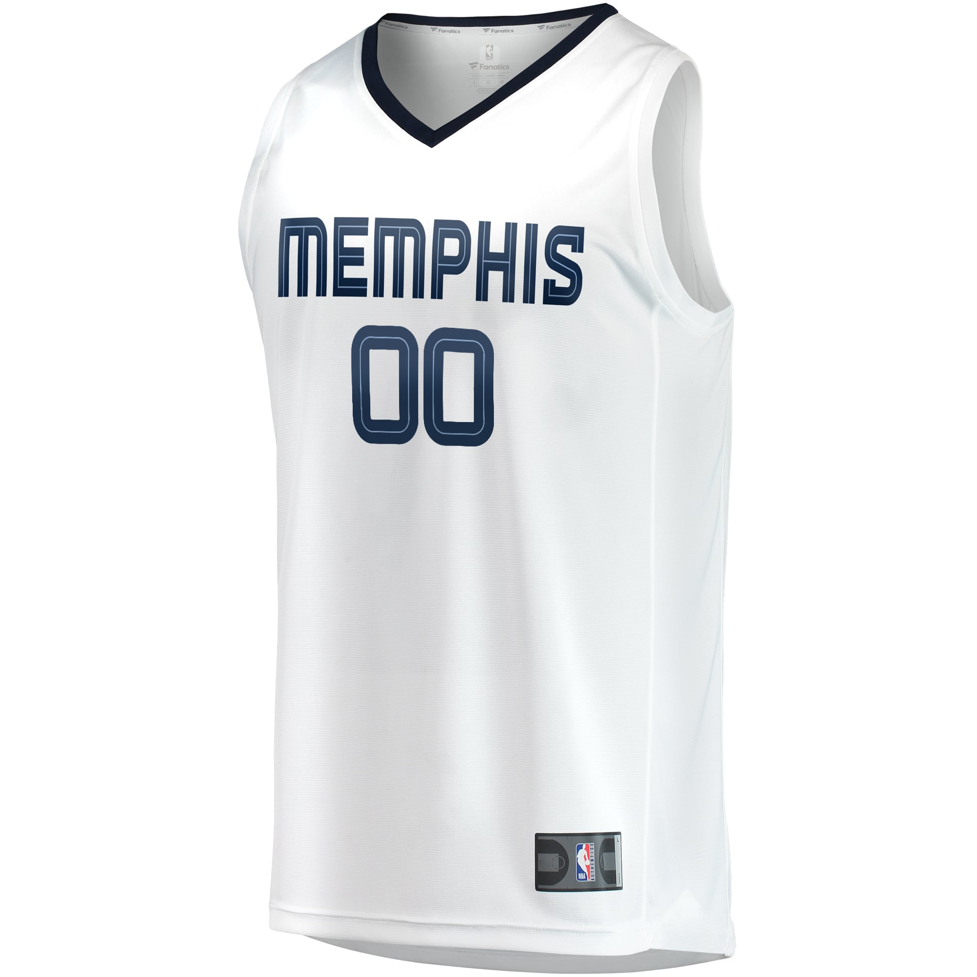 Memphis Grizzlies Youth Fast Break Custom Jersey - Association Edition - White - Image 3