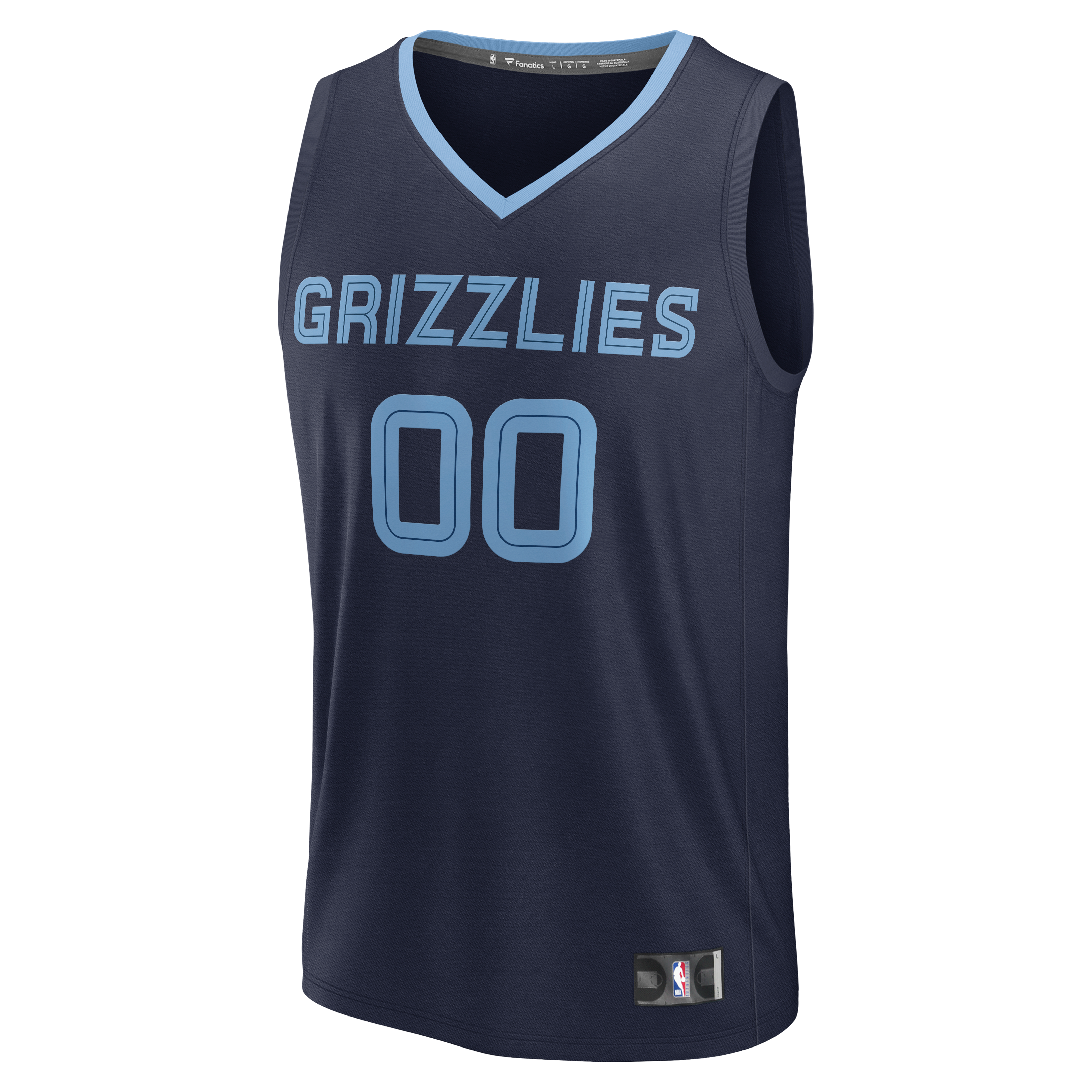 Memphis Grizzlies Youth Fast Break Custom Jersey - Statement Edition - Navy - Image 3