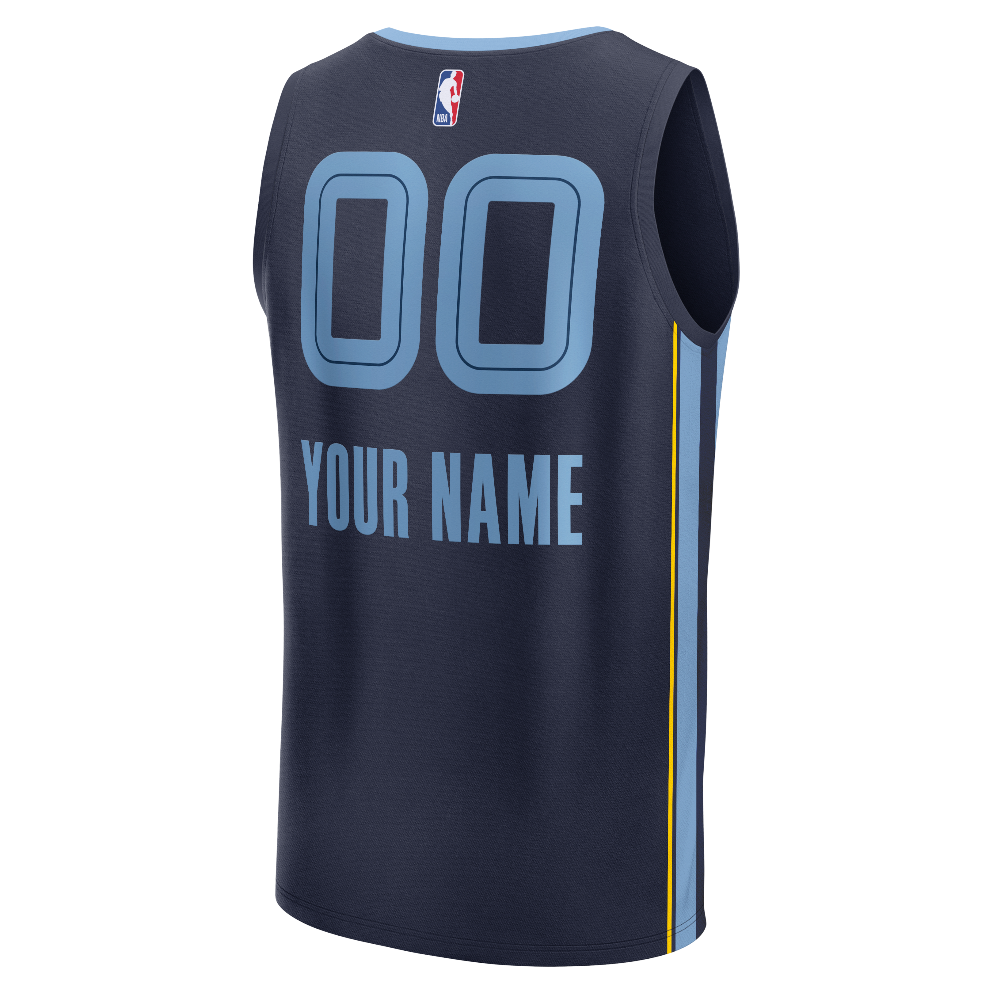 Memphis Grizzlies Youth Fast Break Custom Jersey - Statement Edition - Navy - Image 4