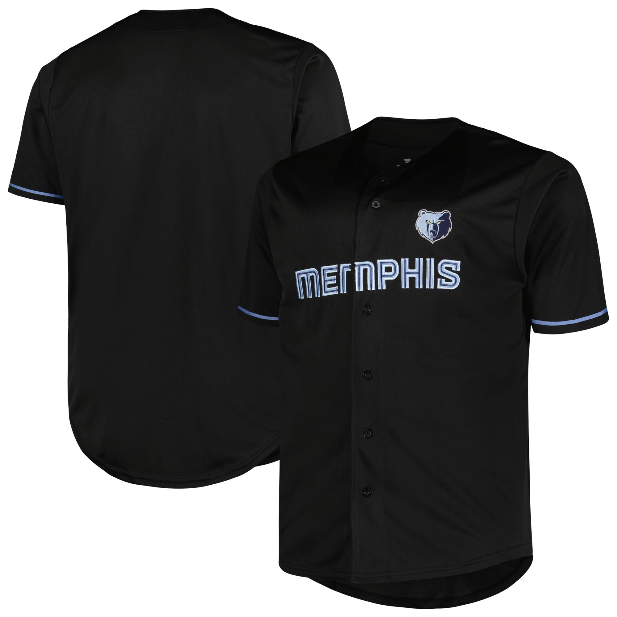 Memphis Grizzlies Profile Big & Tall Pop Jersey - Black - Image 2