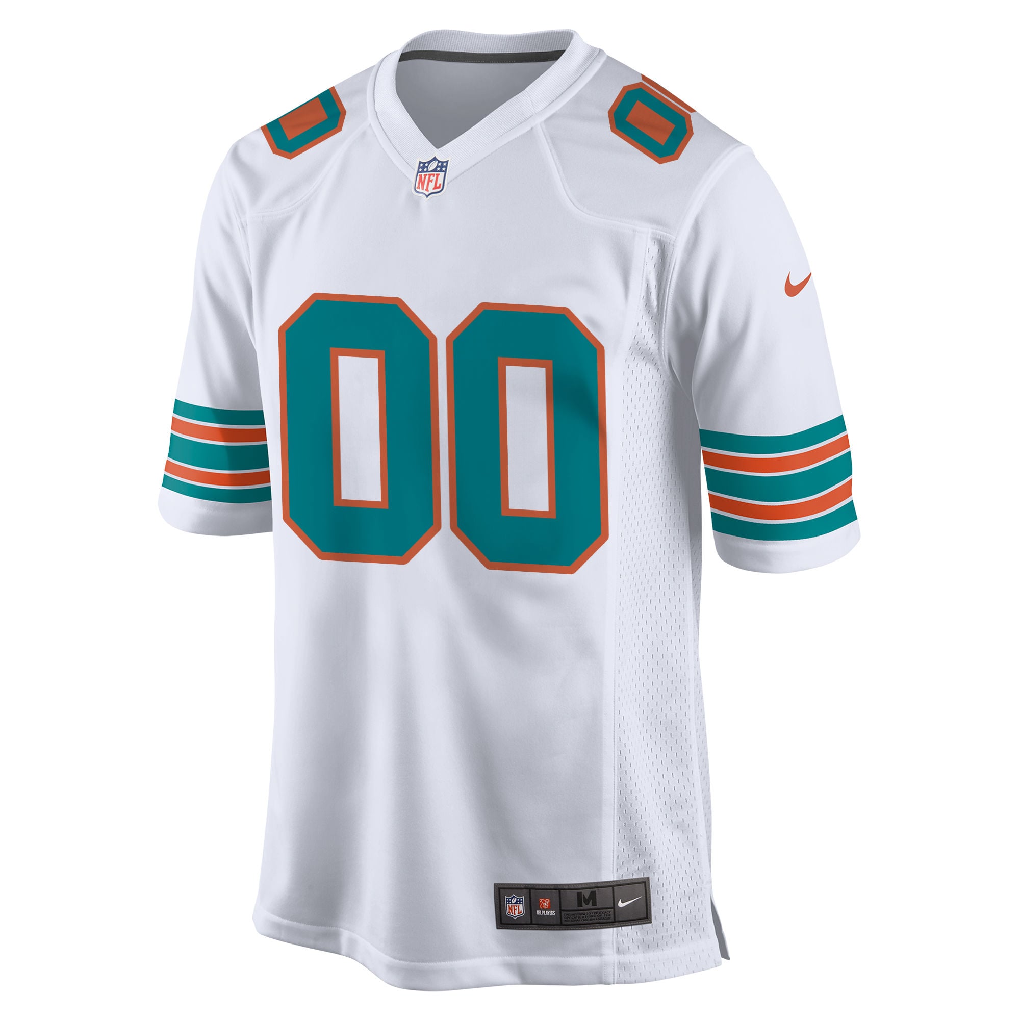 Miami Dolphins Alternate Custom Game Jersey - White - Image 3