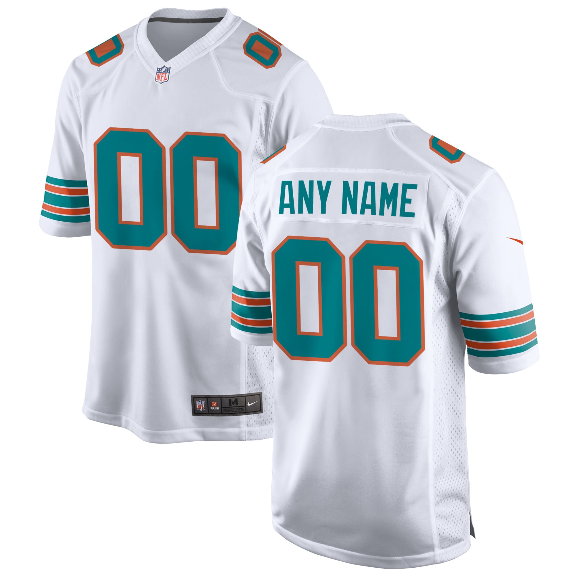 Miami Dolphins Alternate Custom Game Jersey - White - Image 2