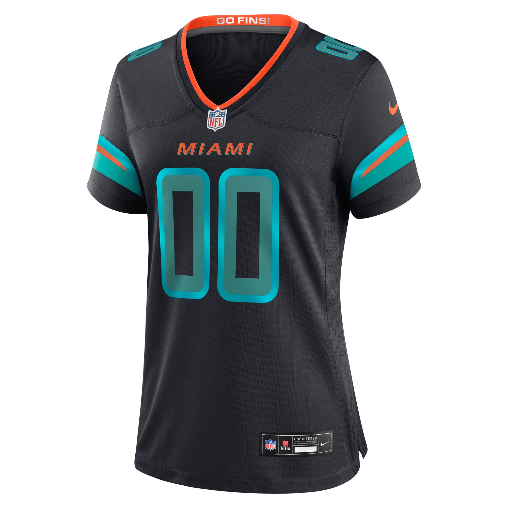 Miami Dolphins Women's 2025 Rivalries Collection Custom Game Jersey - Pitch Blue - Image 3