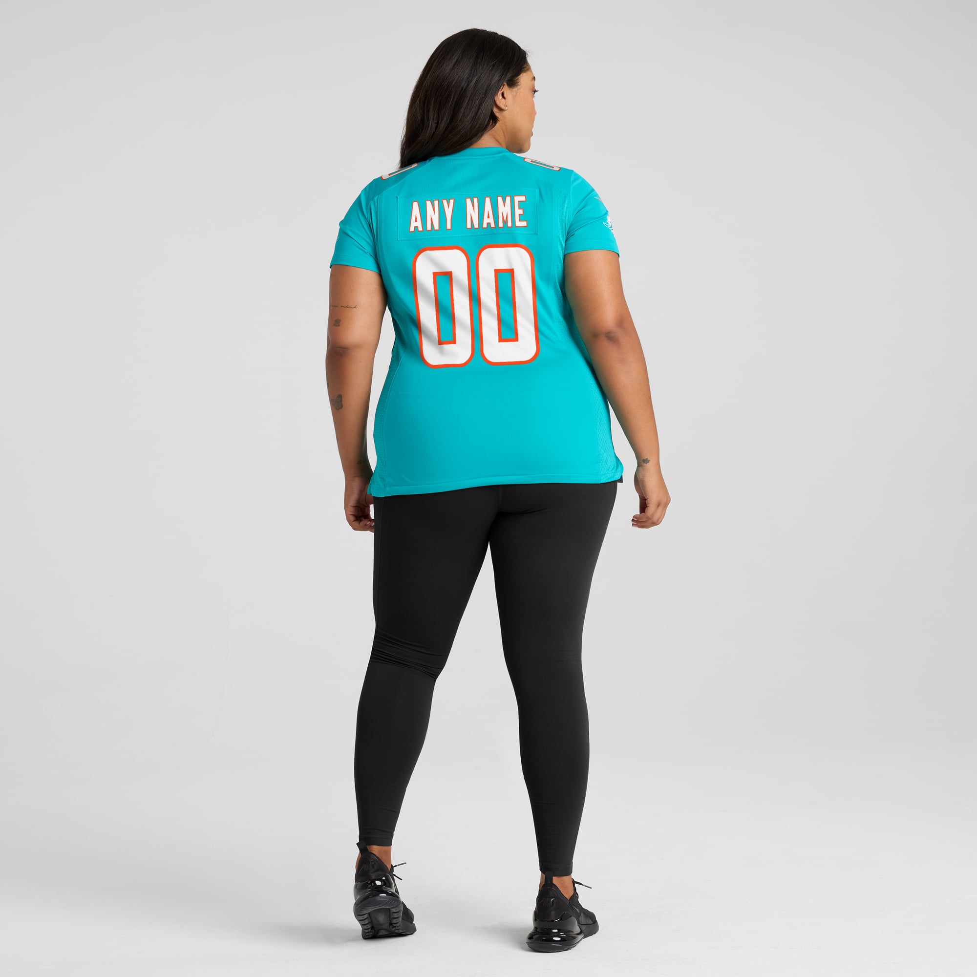 Miami Dolphins Women's Custom Game Jersey - Aqua - Image 8