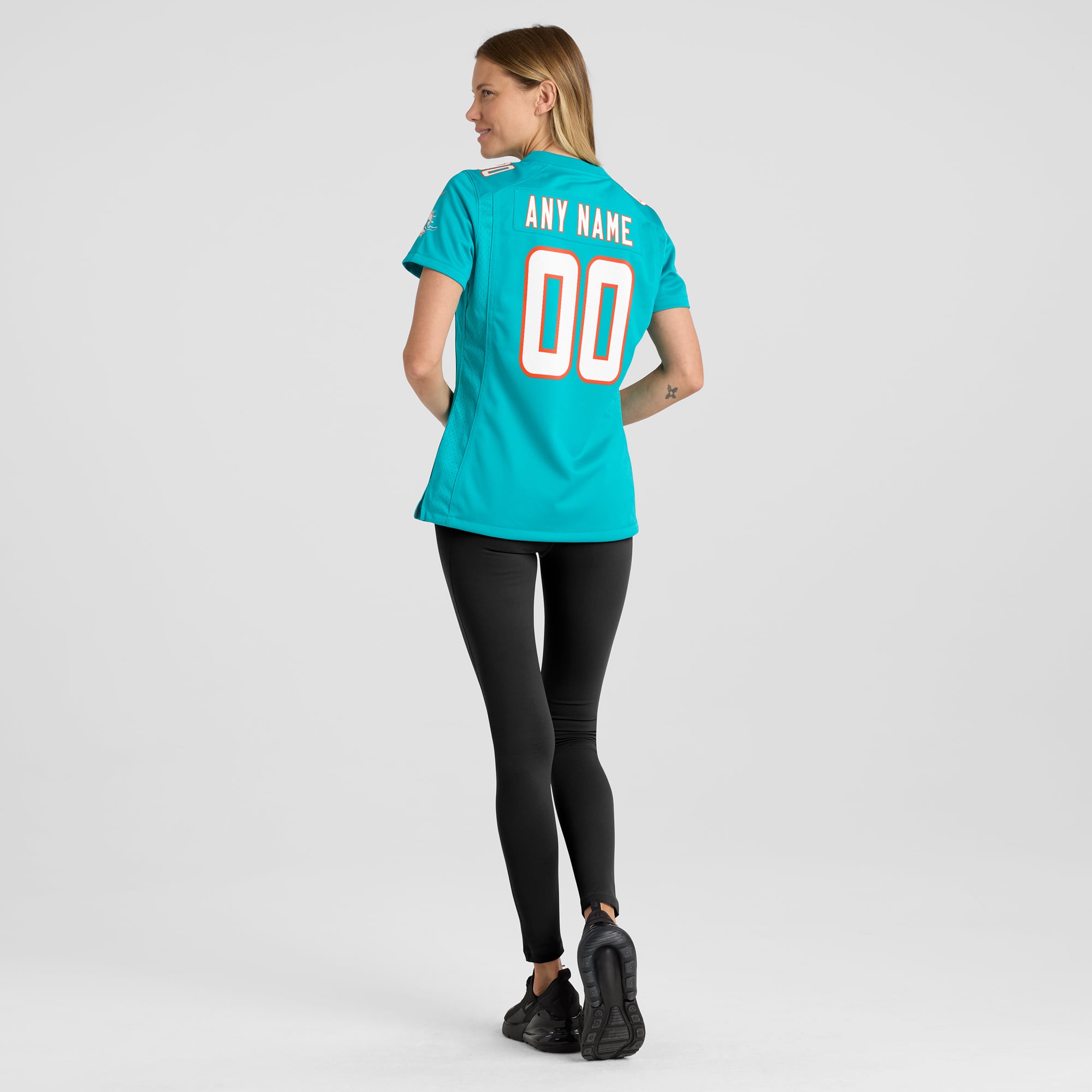 Miami Dolphins Women's Custom Game Jersey - Aqua - Image 6
