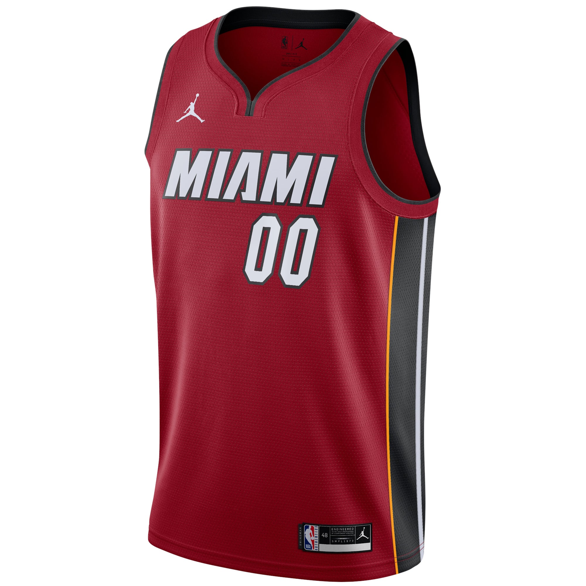 Miami Heat Jordan Brand Swingman Custom Jersey - Statement Edition - Red - Image 3