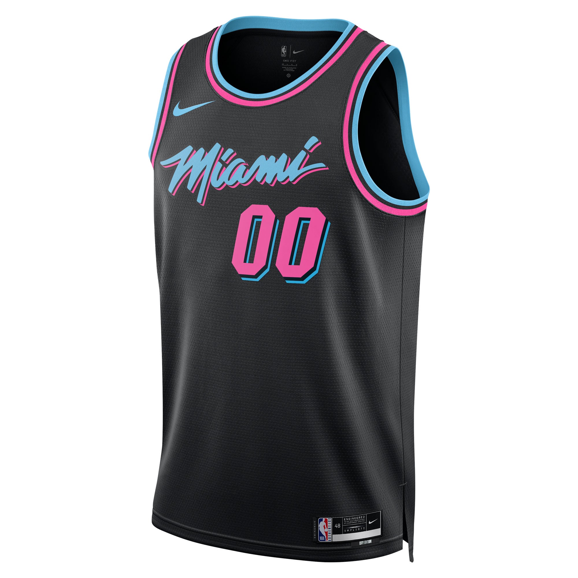 Miami Heat Unisex 2025/26 City Edition Swingman Custom Jersey - Black - Image 3