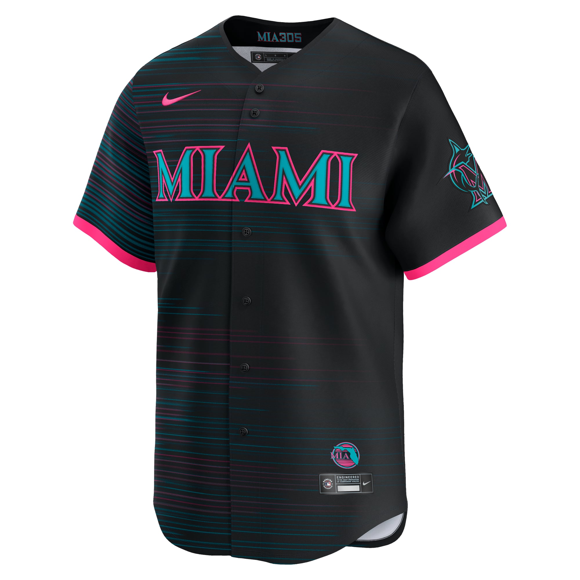Miami Marlins 2025 City Connect Limited Jersey - Black - Image 3