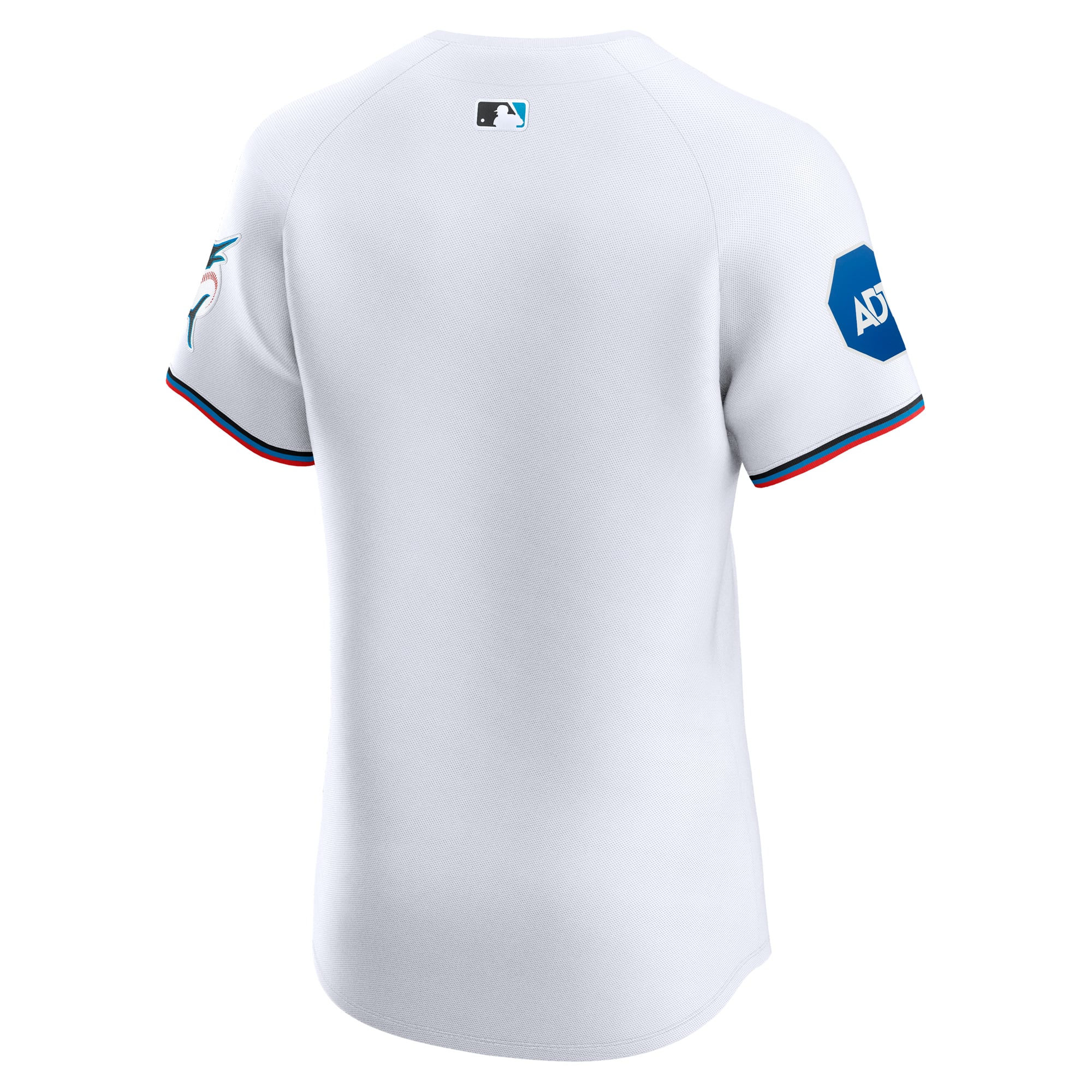 Miami Marlins Home Elite Patch Jersey - White - Image 4