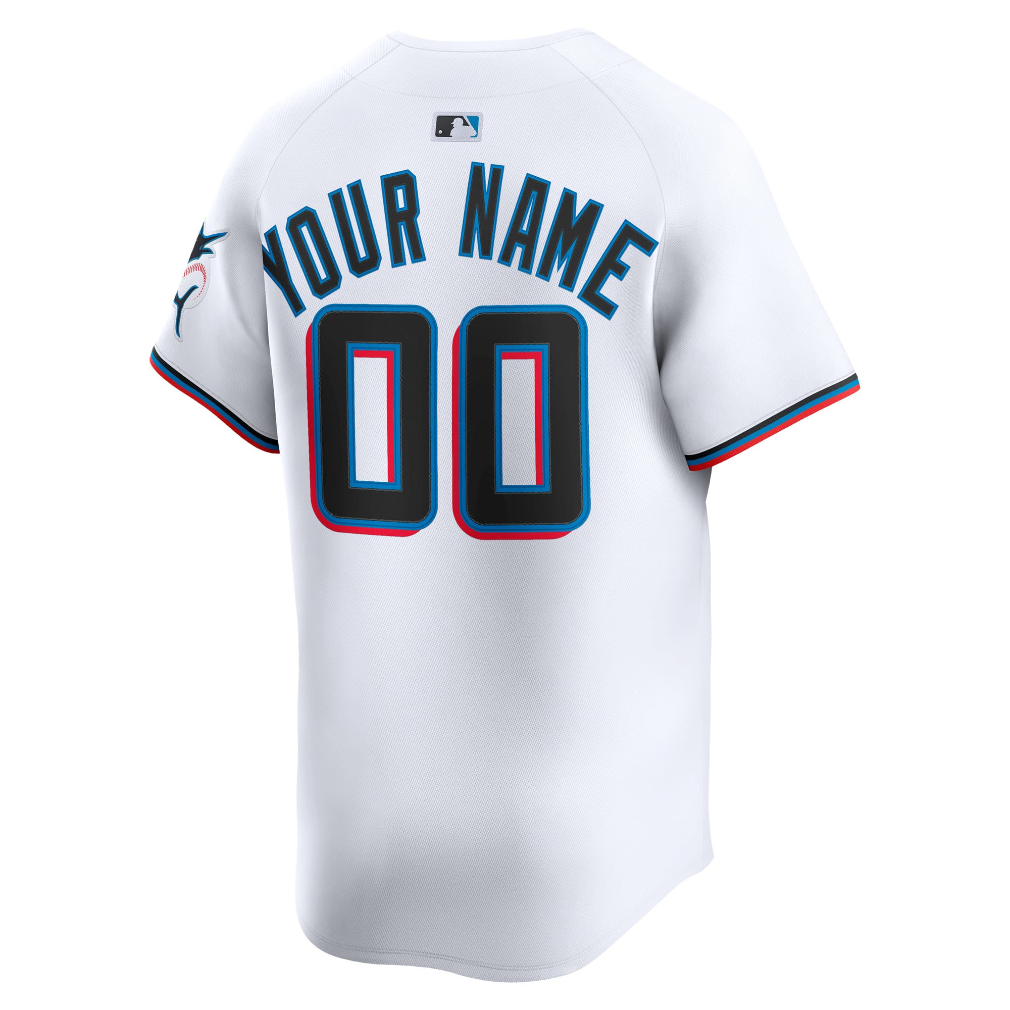 Miami Marlins Home Limited Custom Jersey - White - Image 4