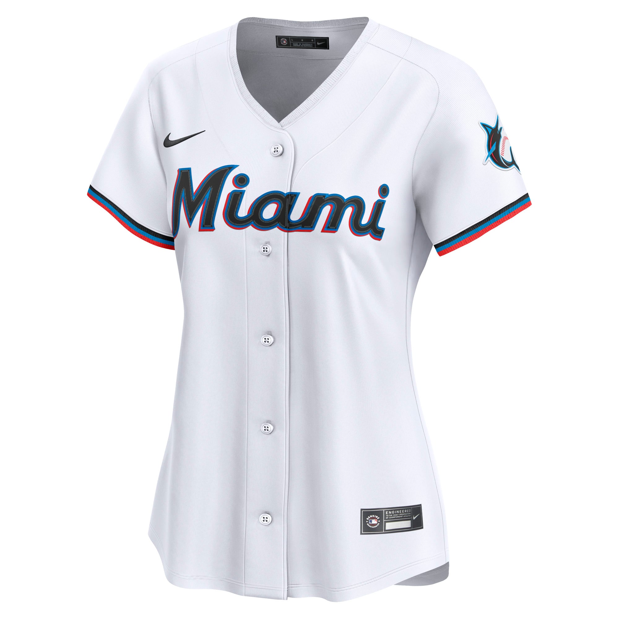 Miami Marlins Women's Home Limited Custom Jersey - White - Image 3