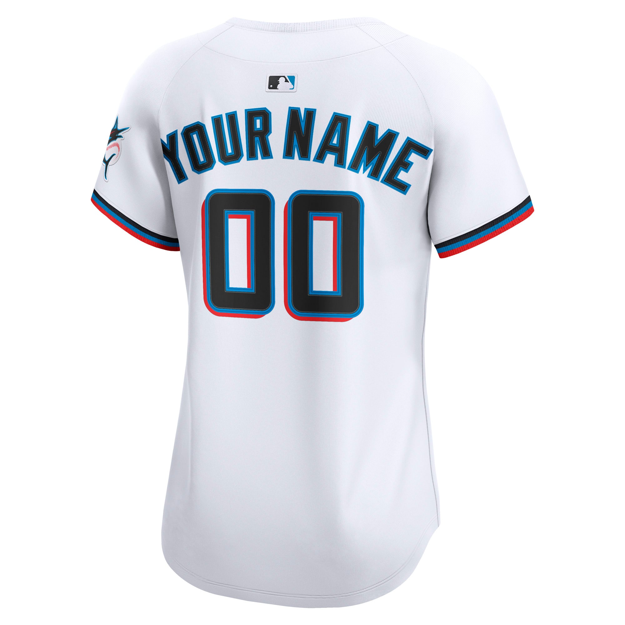 Miami Marlins Women's Home Limited Custom Jersey - White - Image 4