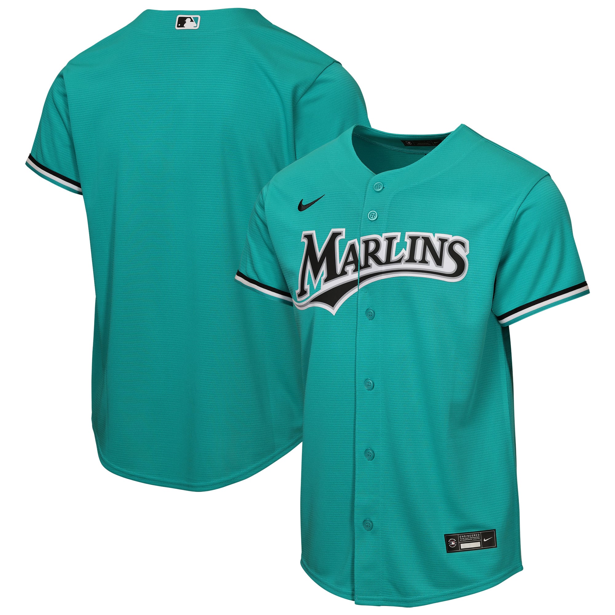Miami Marlins Youth Alternate Jersey - Teal