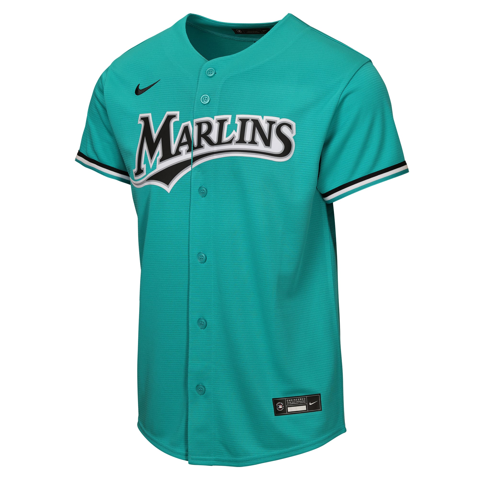 Miami Marlins Youth Alternate Jersey - Teal - Image 3