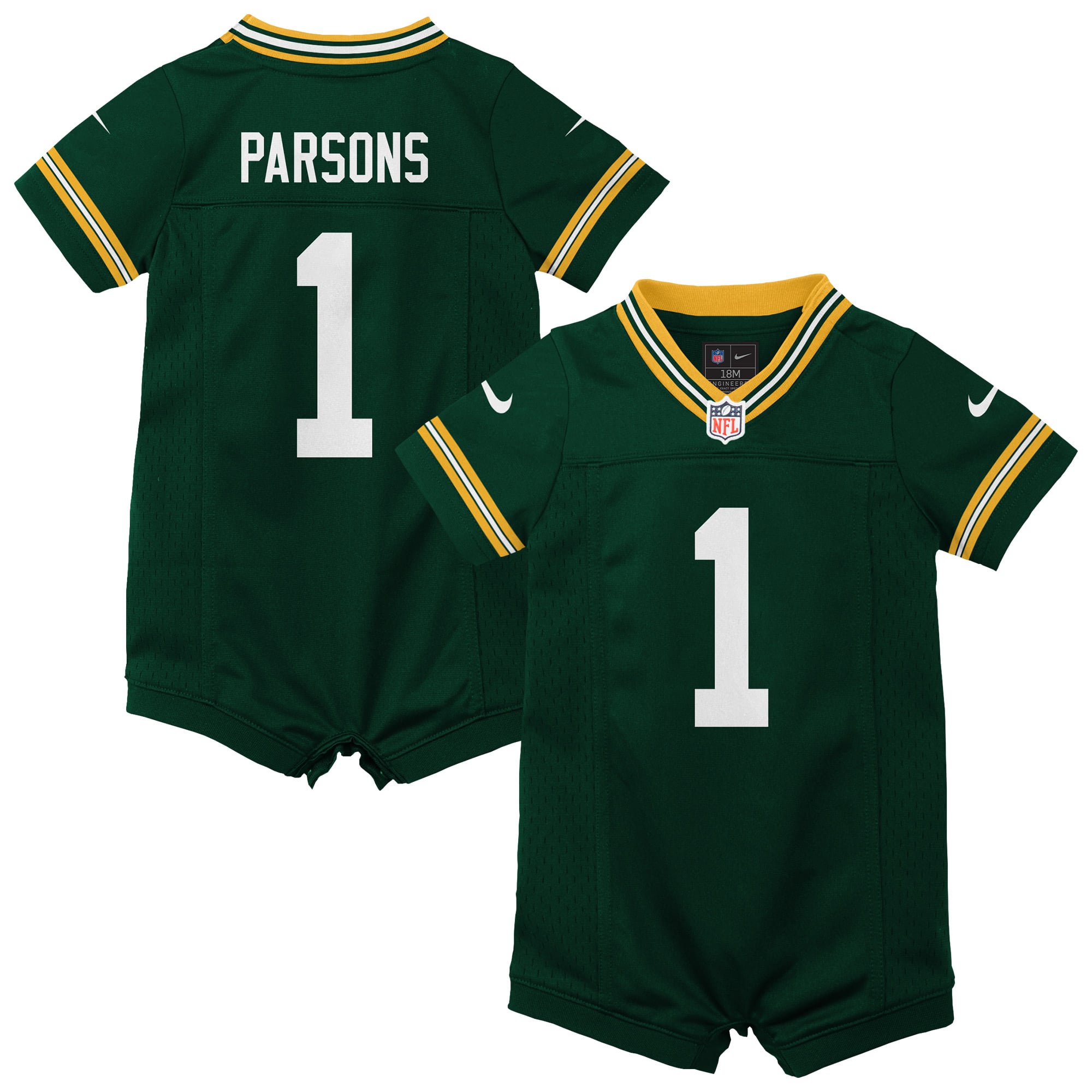 Micah Parsons Green Bay Packers Newborn Romper Game Jersey - Green - Image 2