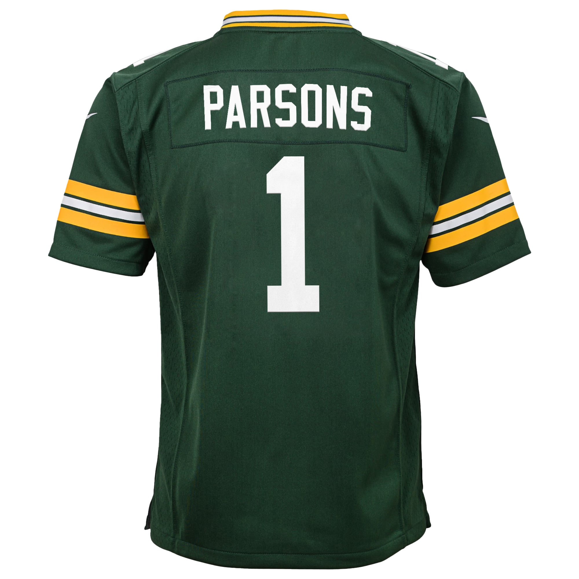 Micah Parsons Green Bay Packers Youth White Game Jersey - Green - Image 4