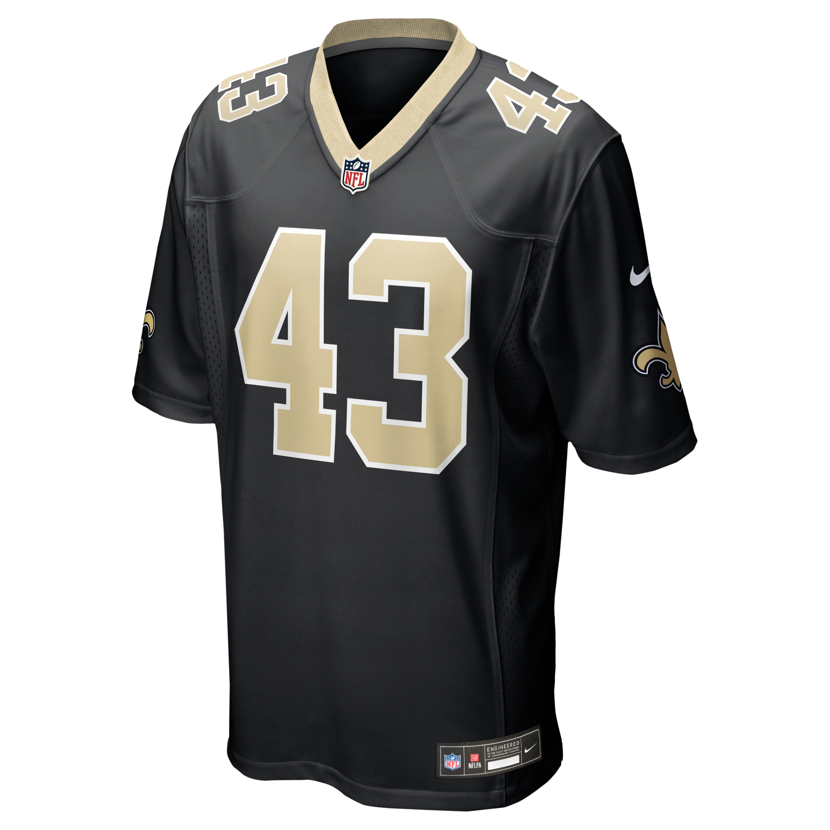 Michael Davis New Orleans Saints Team Game Jersey - Black - Image 3