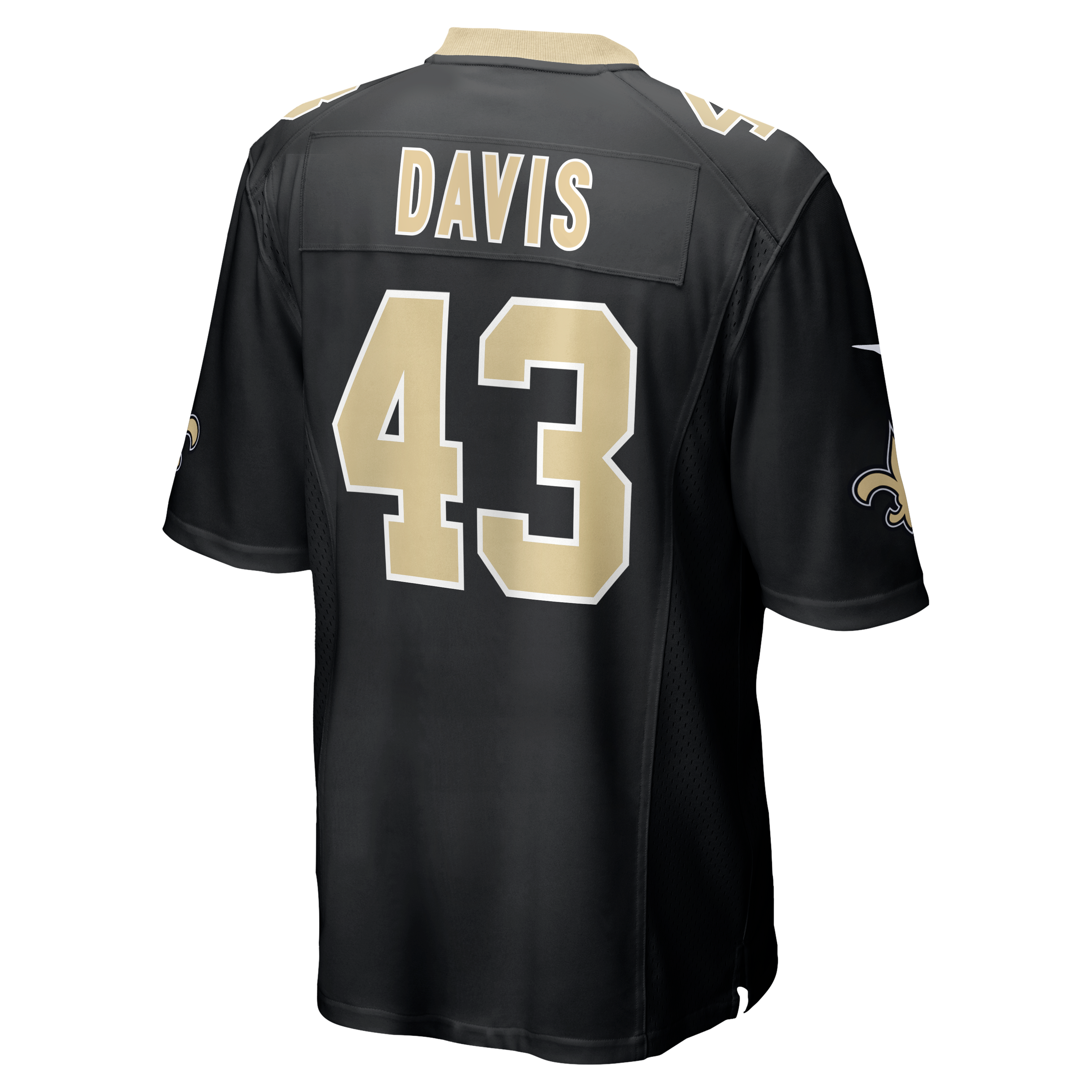 Michael Davis New Orleans Saints Team Game Jersey - Black - Image 4