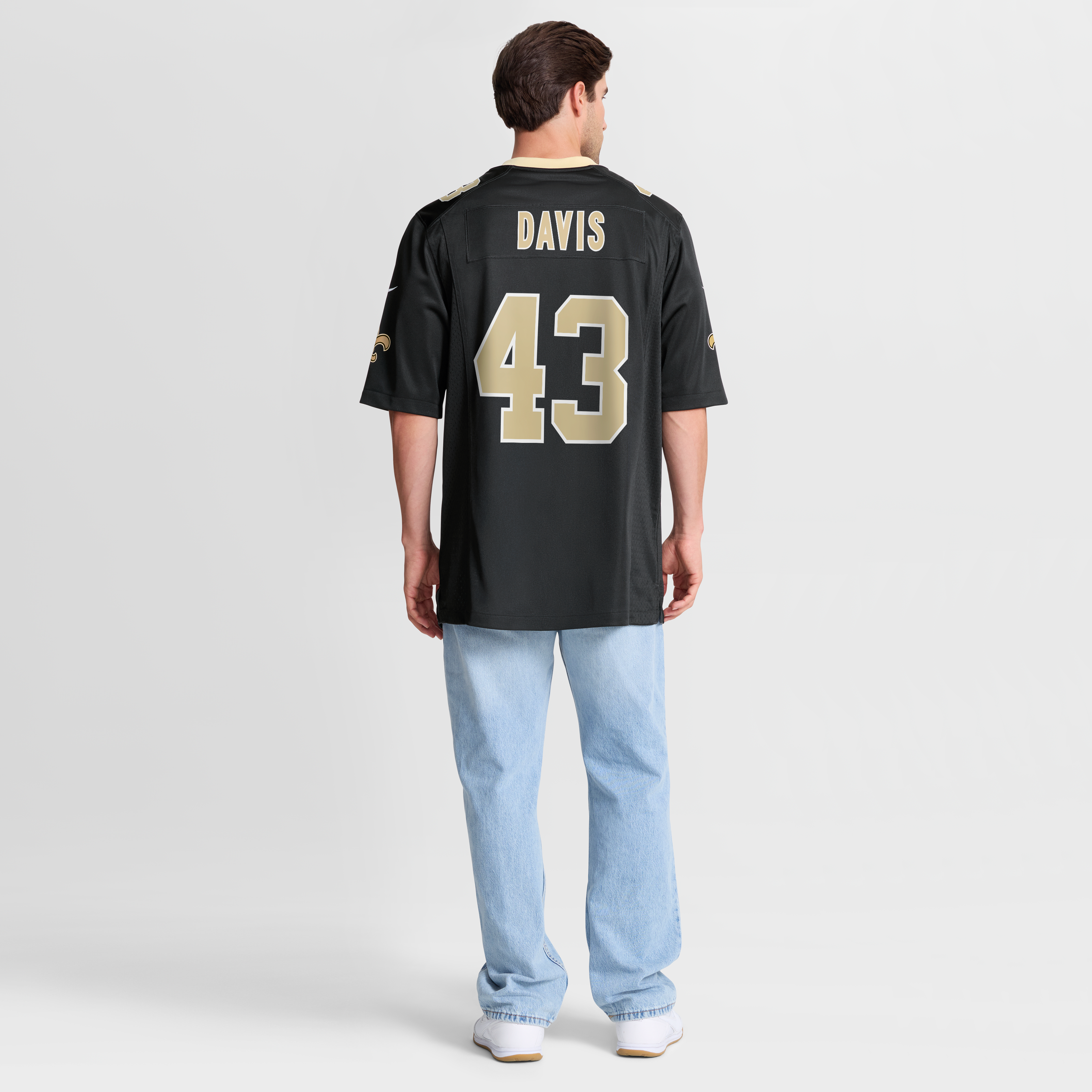 Michael Davis New Orleans Saints Team Game Jersey - Black - Image 6