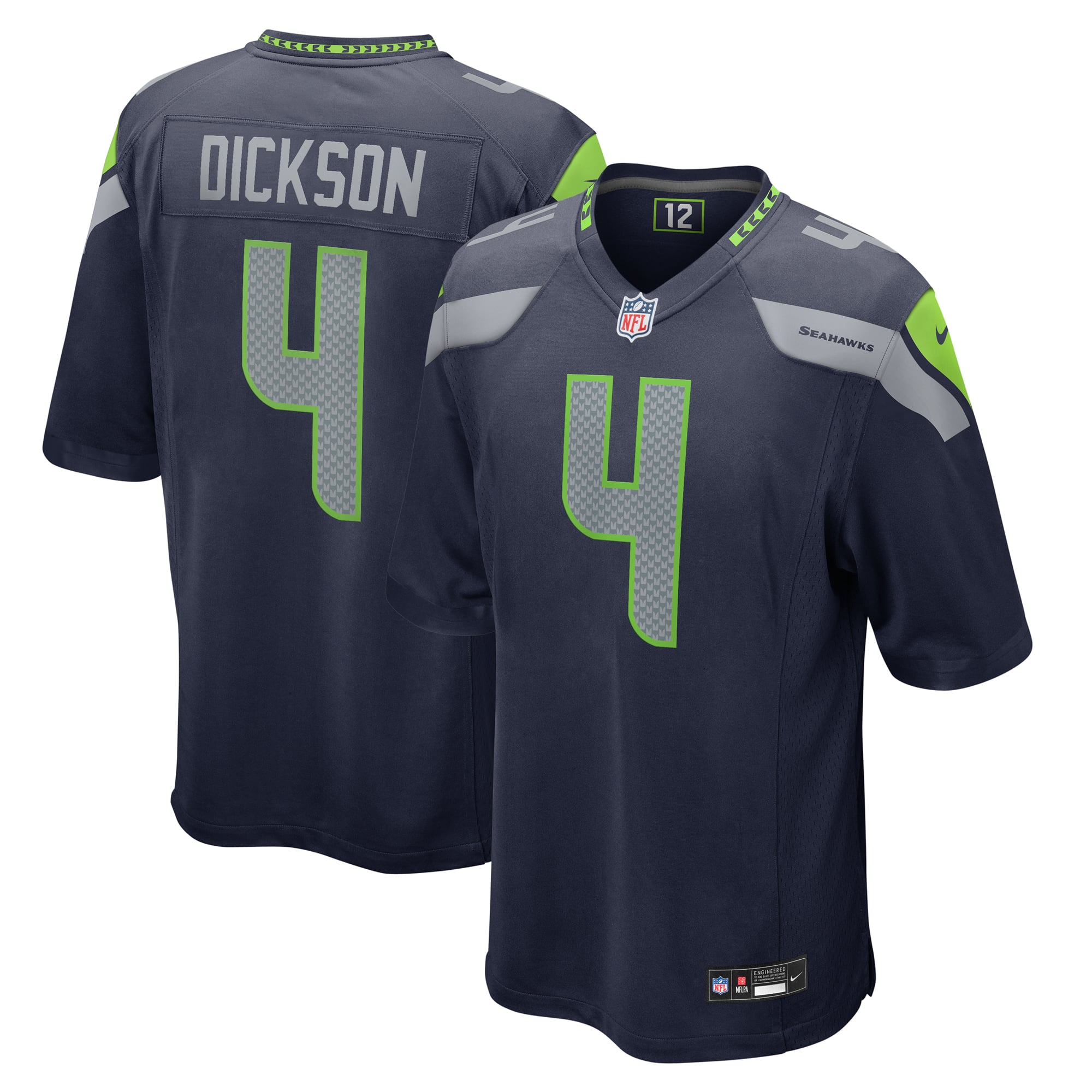 Michael Dickson Seattle Seahawks Game Jersey - College Navy - Image 2