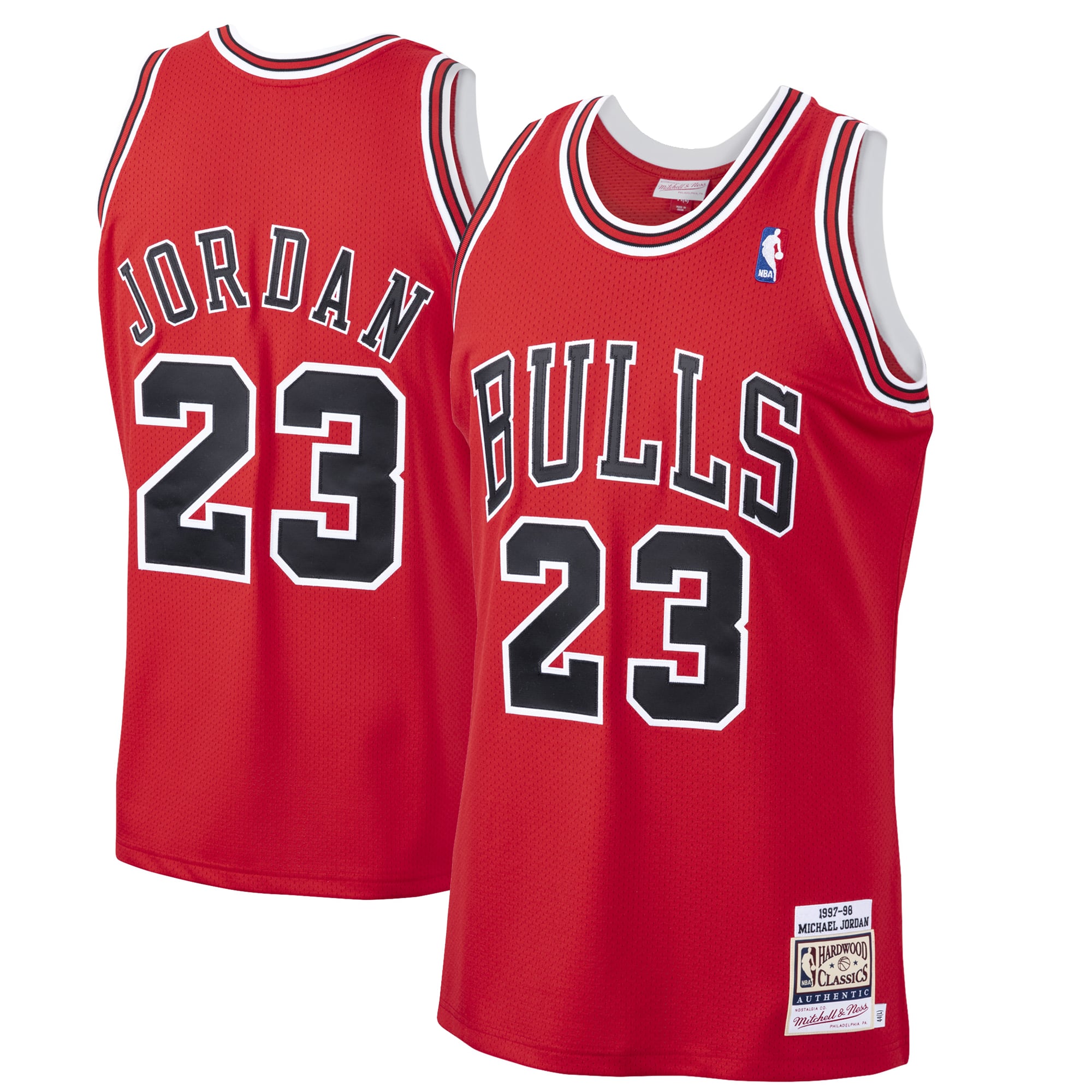 Michael Jordan Chicago Bulls 1997/98 Hardwood Classics Jersey - Scarlet - Image 2