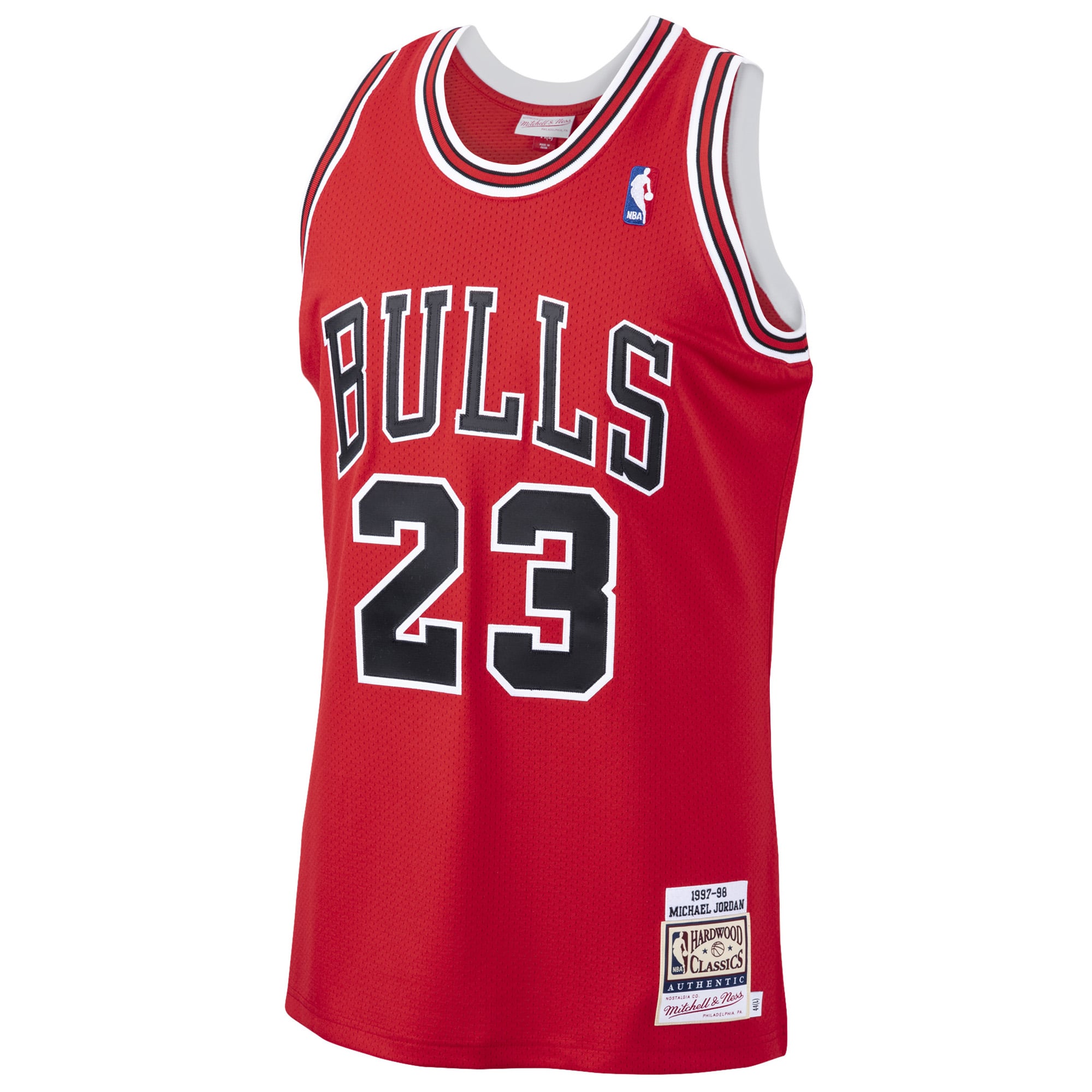 Michael Jordan Chicago Bulls 1997/98 Hardwood Classics Jersey - Scarlet - Image 3