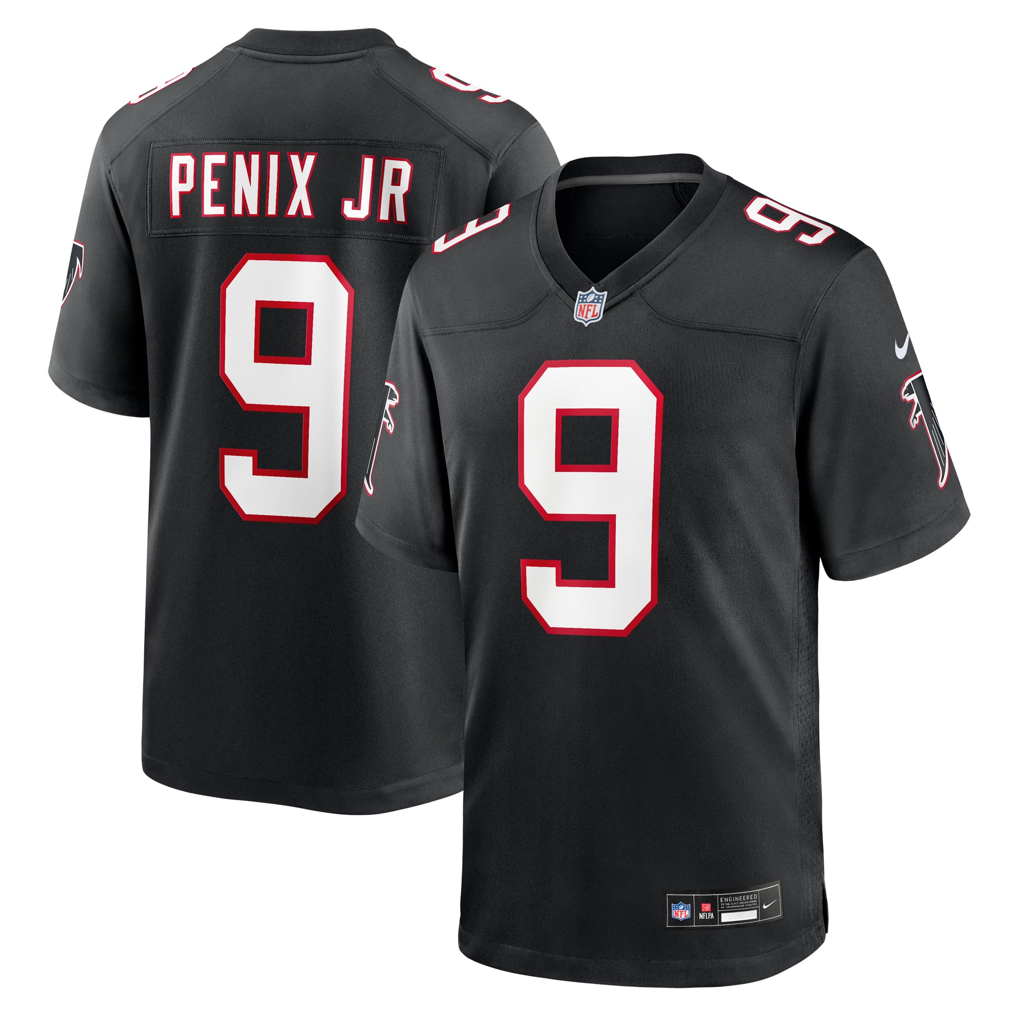 Michael Penix Jr. Atlanta Falcons Alternate Game Jersey - Black - Image 2