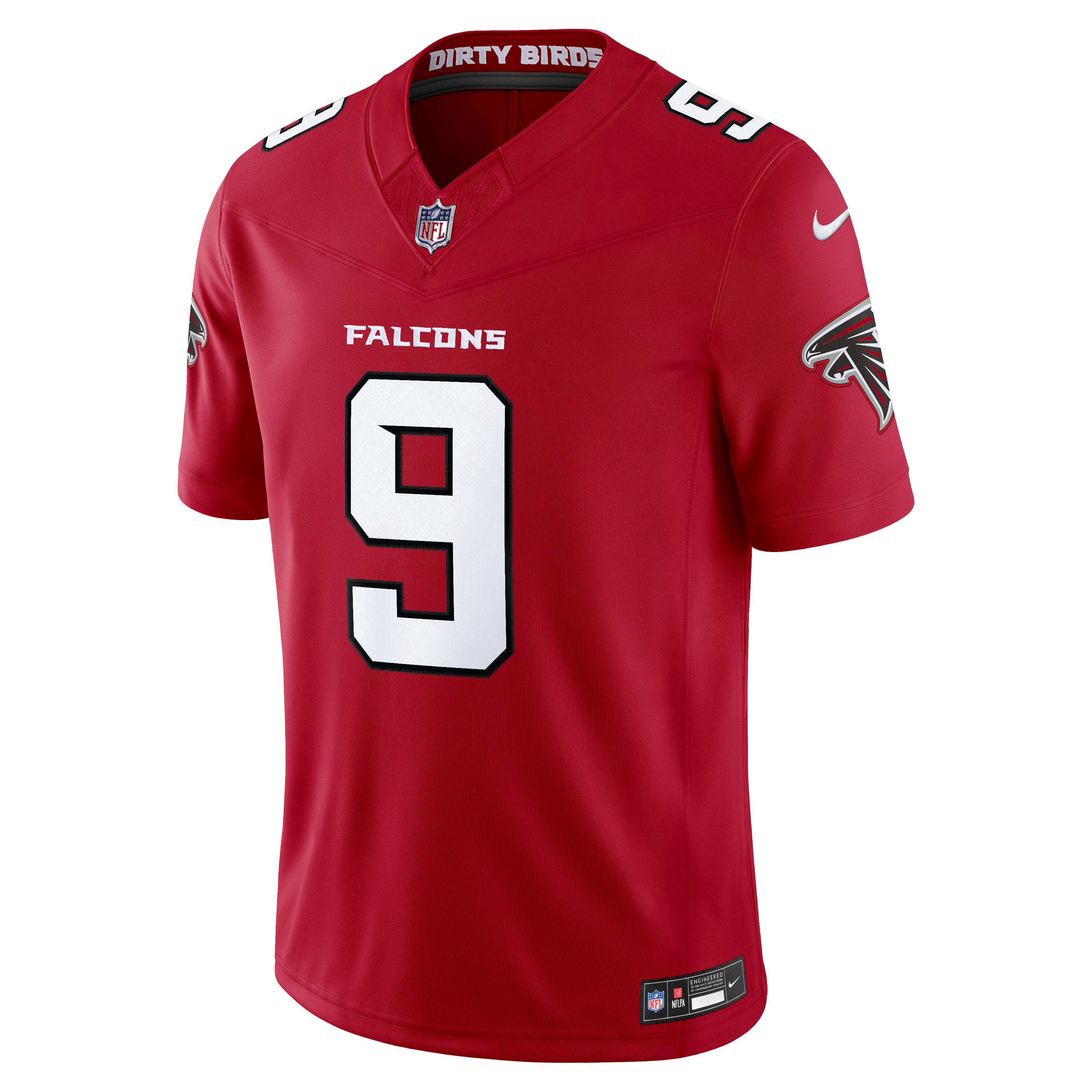 Michael Penix Jr. Atlanta Falcons Alternate Throwback Vapor F.U.S.E. Stitched Limited Jersey - Red - Image 3
