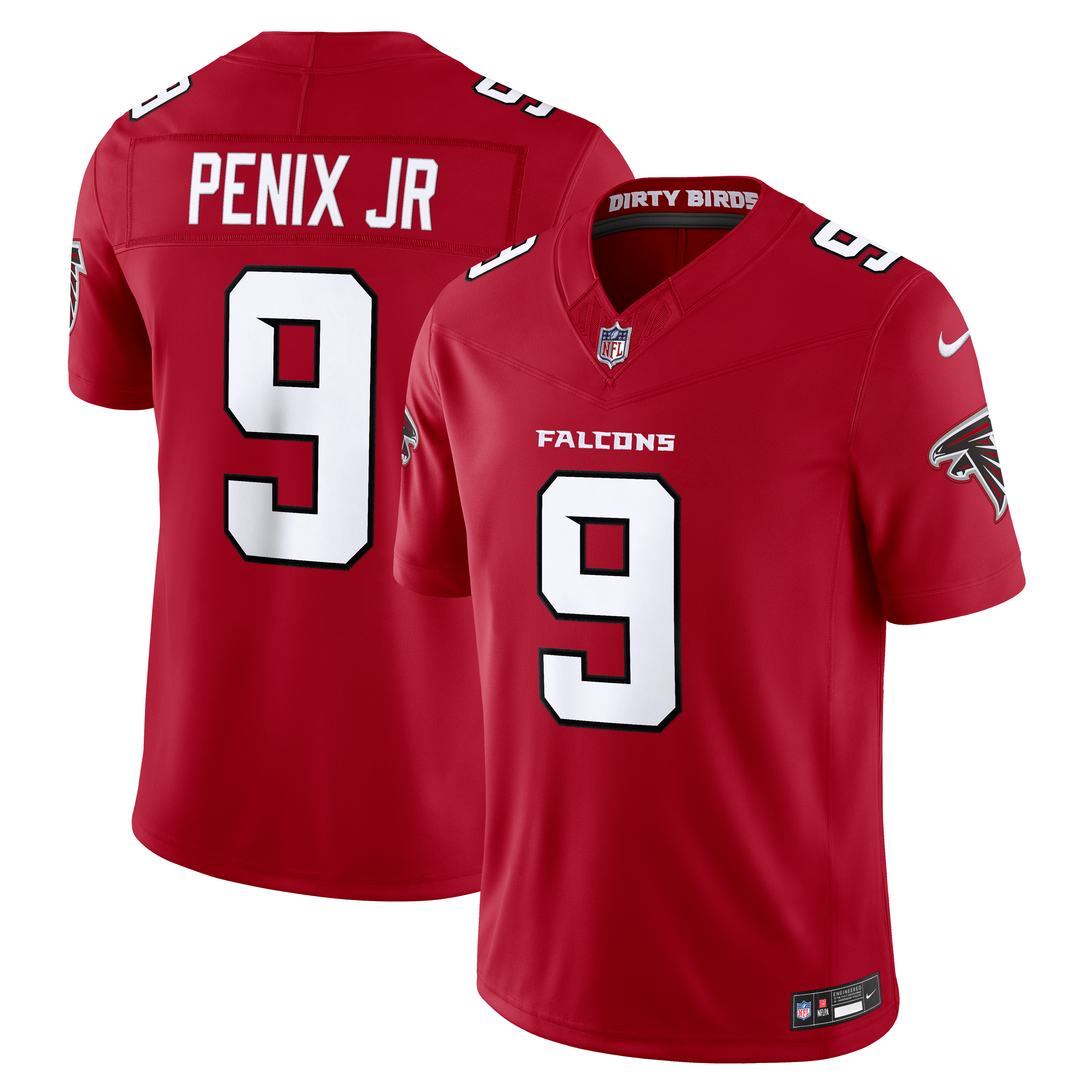 Michael Penix Jr. Atlanta Falcons Alternate Throwback Vapor F.U.S.E. Stitched Limited Jersey - Red