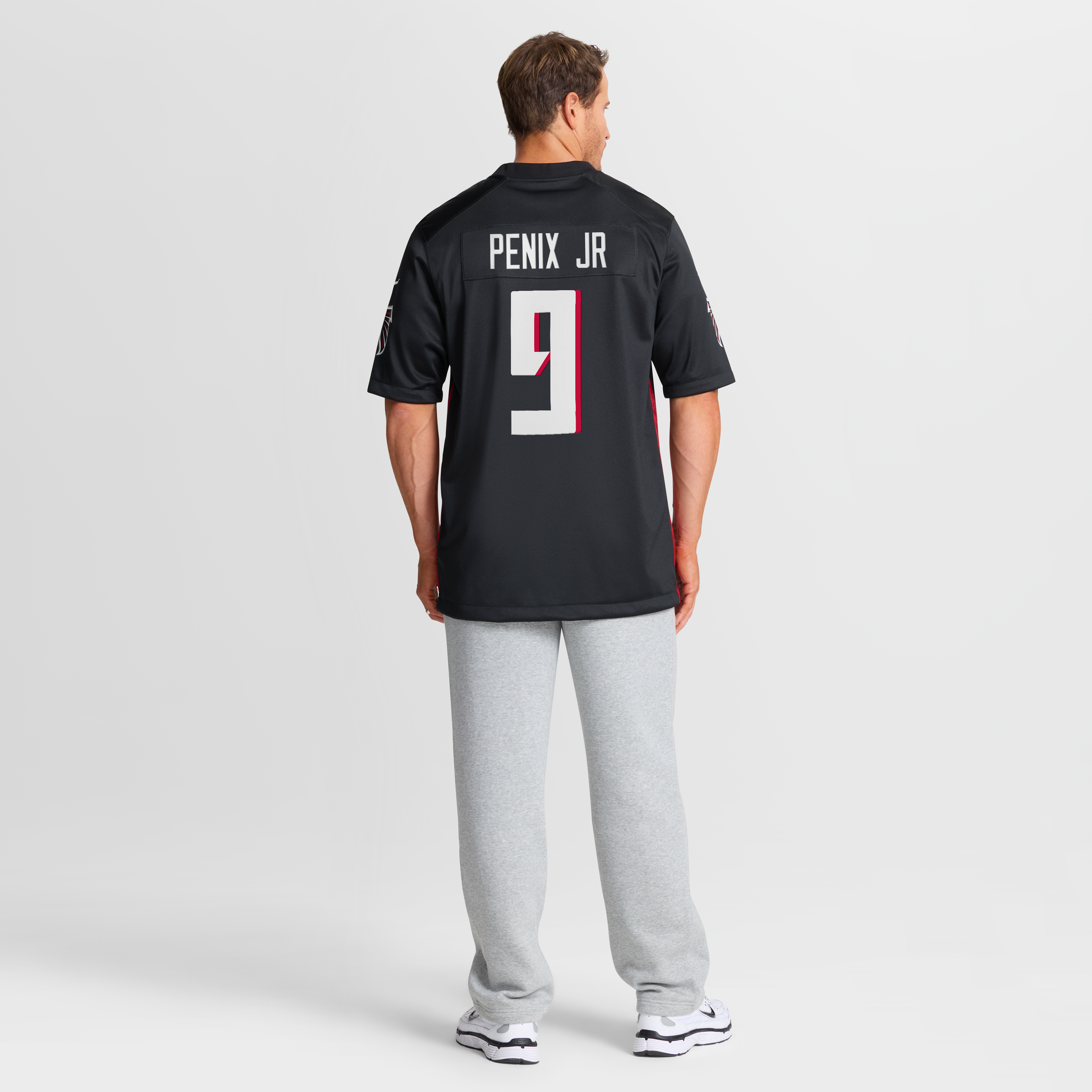 Michael Penix Jr. Atlanta Falcons Game Jersey - White - Black - Image 9