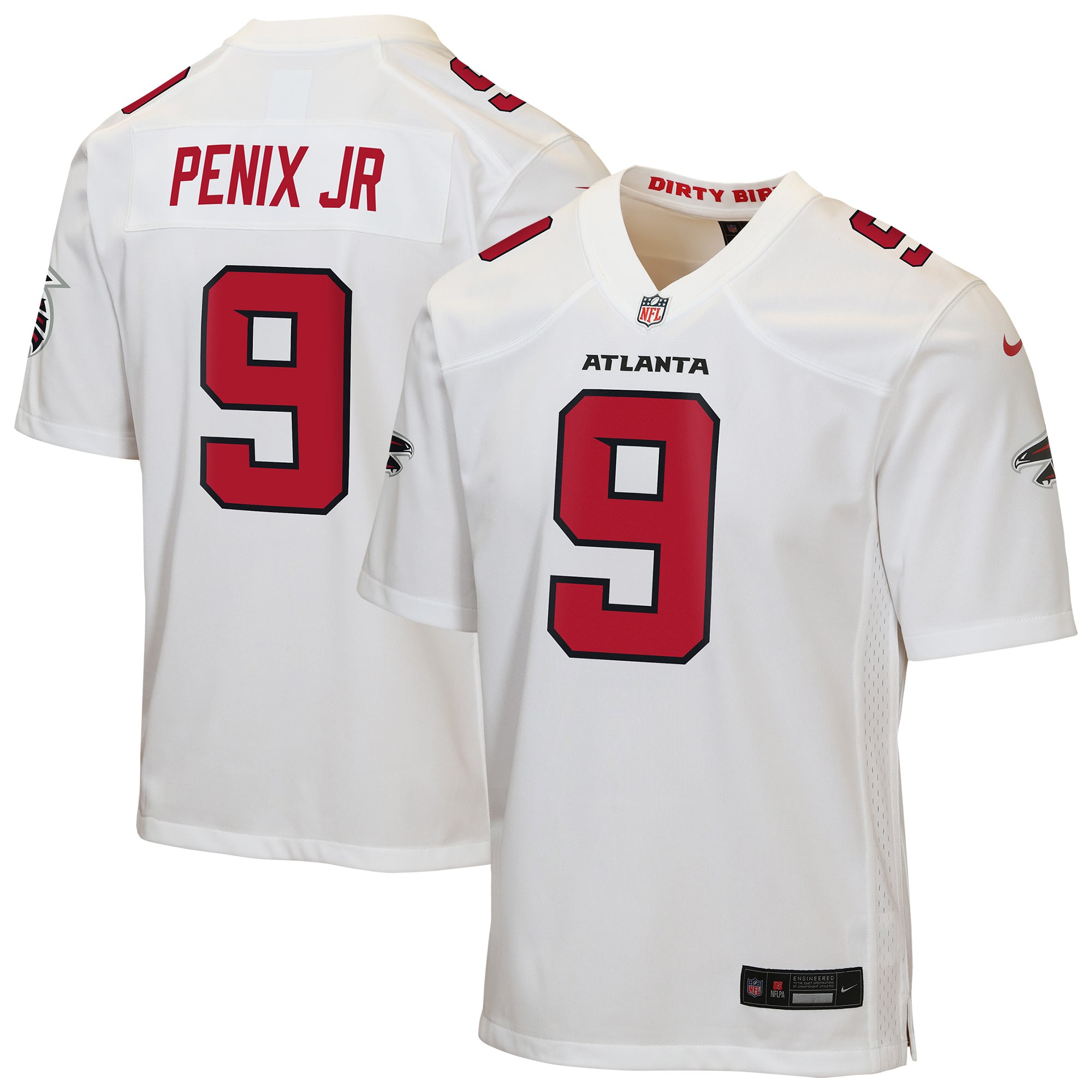 Michael Penix Jr. Atlanta Falcons Youth Alternate Game Jersey - White - Image 2