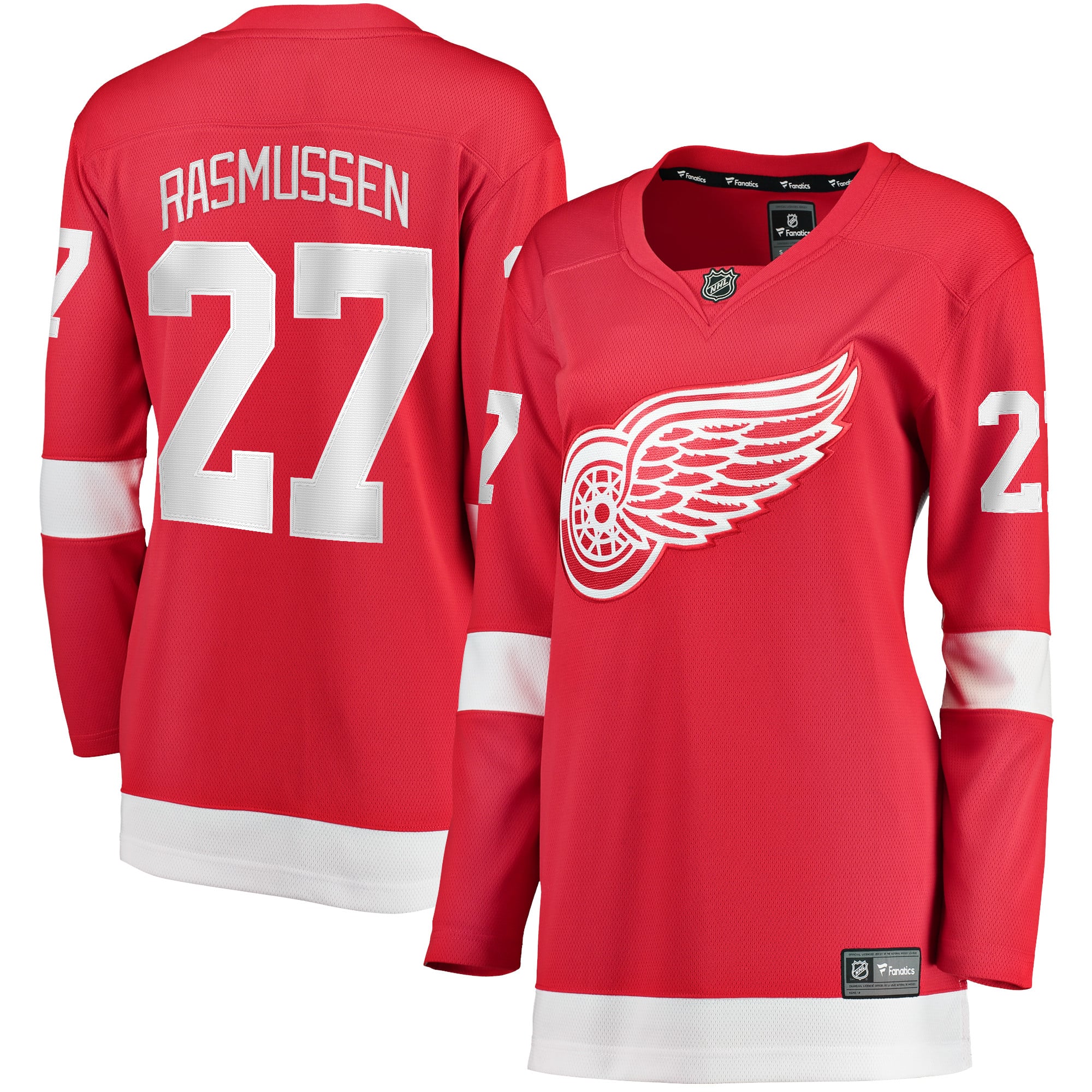 Michael Rasmussen Detroit Red Wings Women's Home Breakaway Player Jersey - Red - Image 2