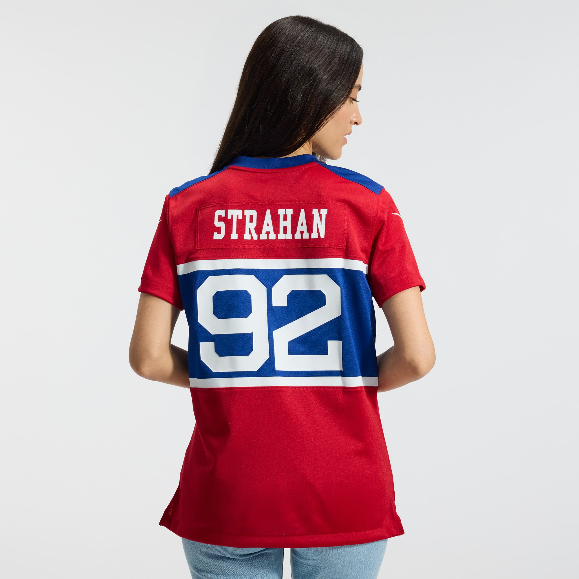 Michael Strahan New York Giants Women's Alternate Retired Player Game Jersey - Century Red - Image 4