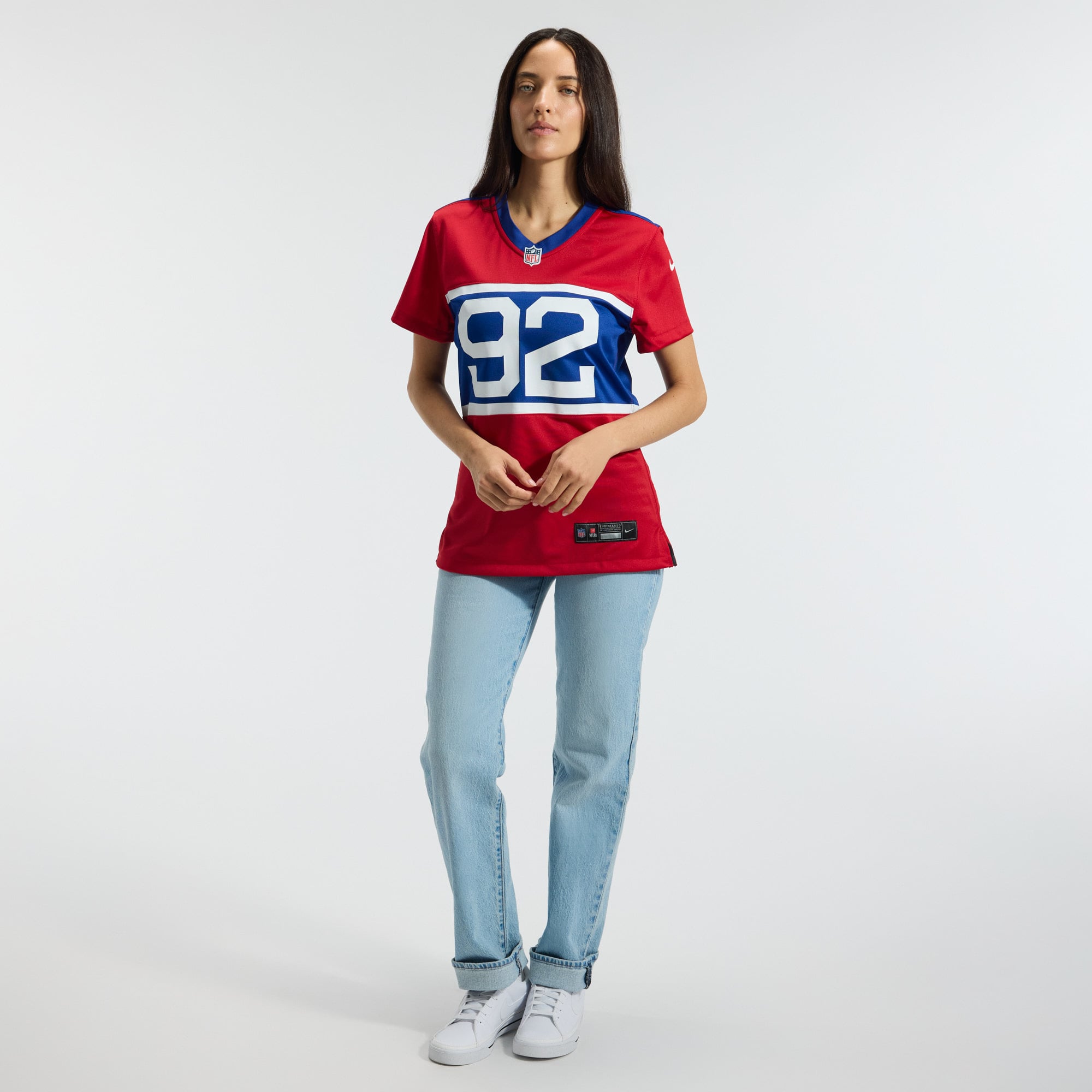 Michael Strahan New York Giants Women's Alternate Retired Player Game Jersey - Century Red - Image 5