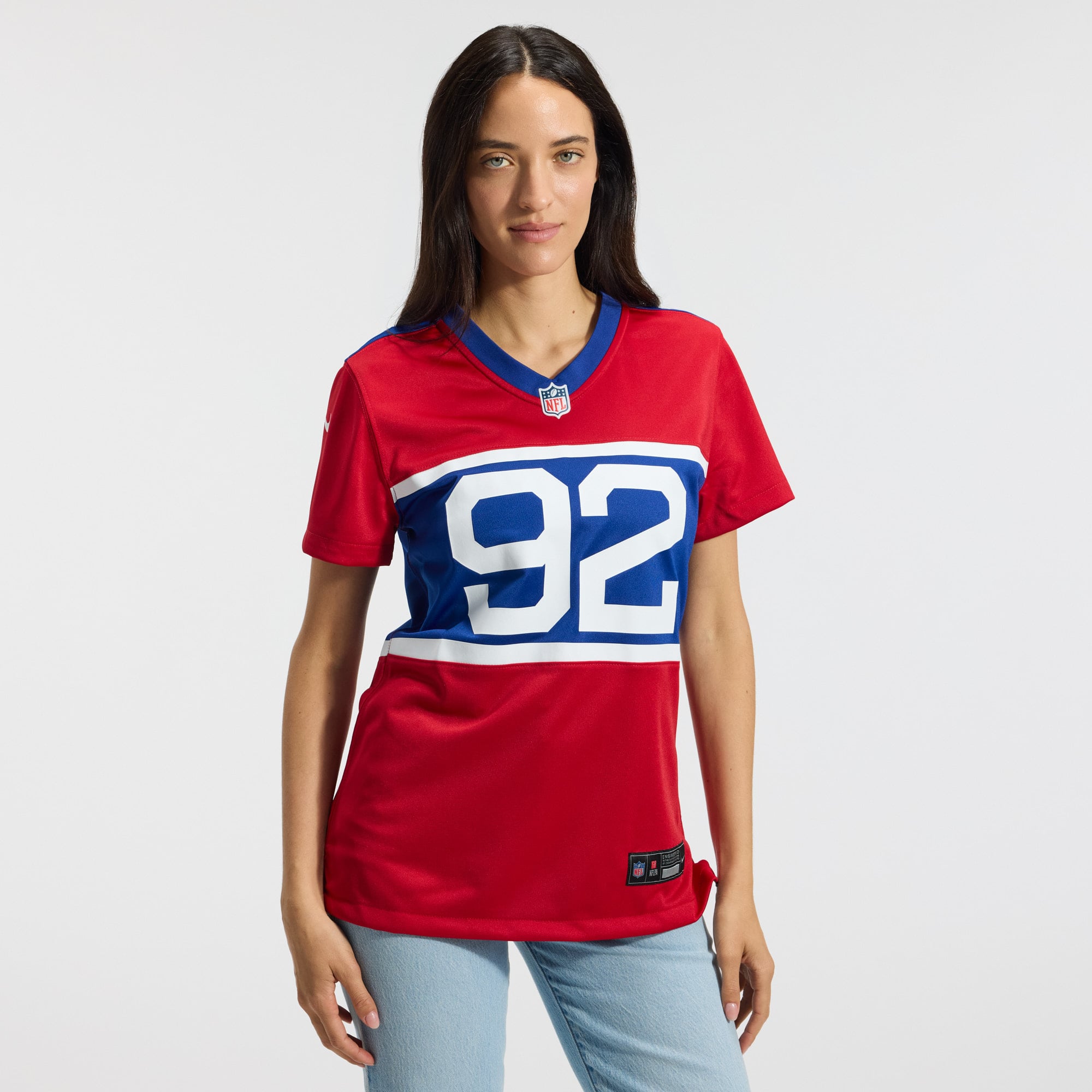 Michael Strahan New York Giants Women's Alternate Retired Player Game Jersey - Century Red - Image 3