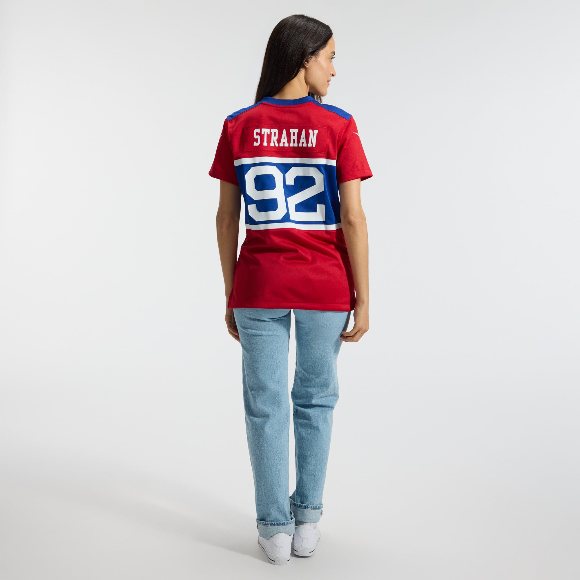 Michael Strahan New York Giants Women's Alternate Retired Player Game Jersey - Century Red - Image 6