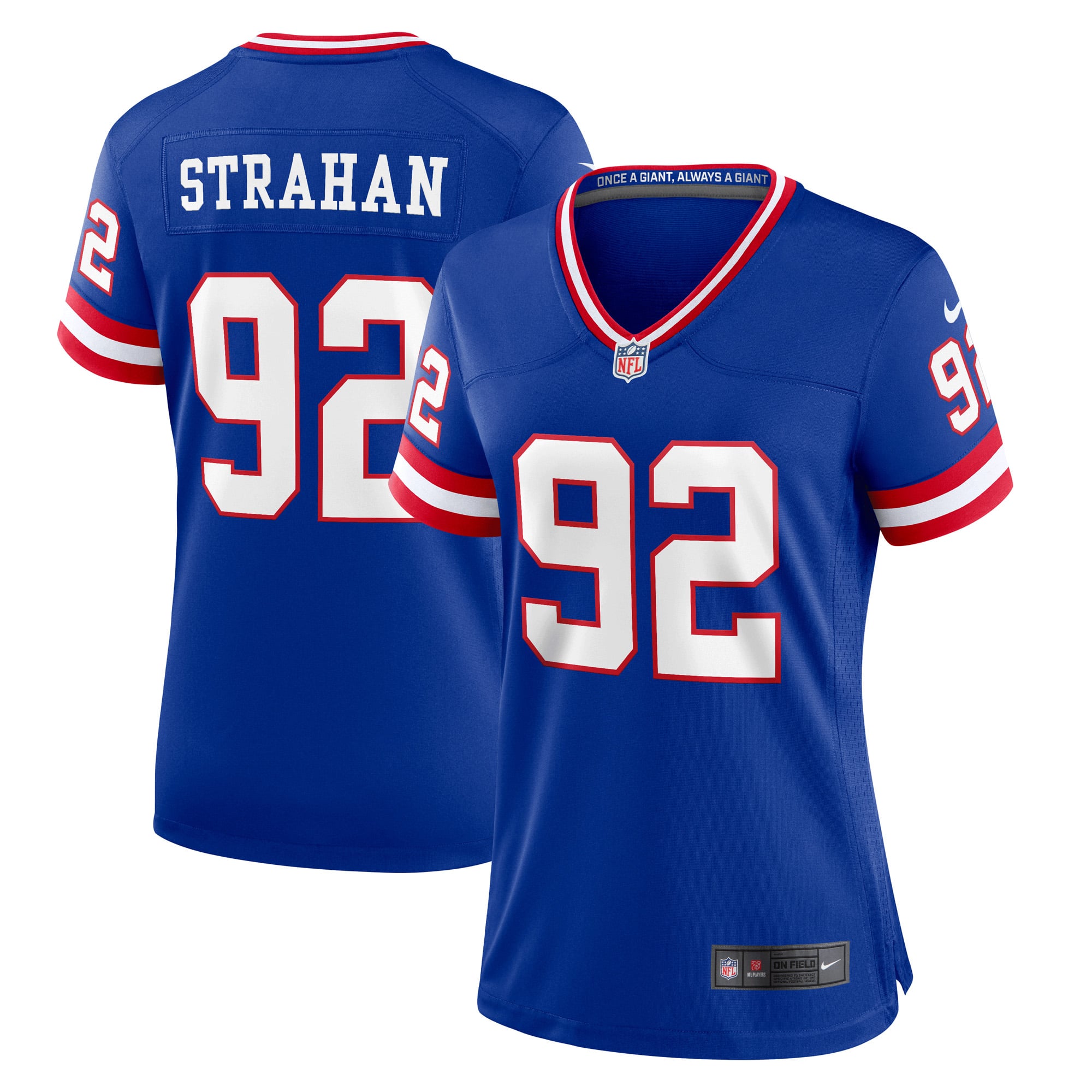 Michael Strahan New York Giants Women's Classic Retired Player Game Jersey - Royal - Image 2