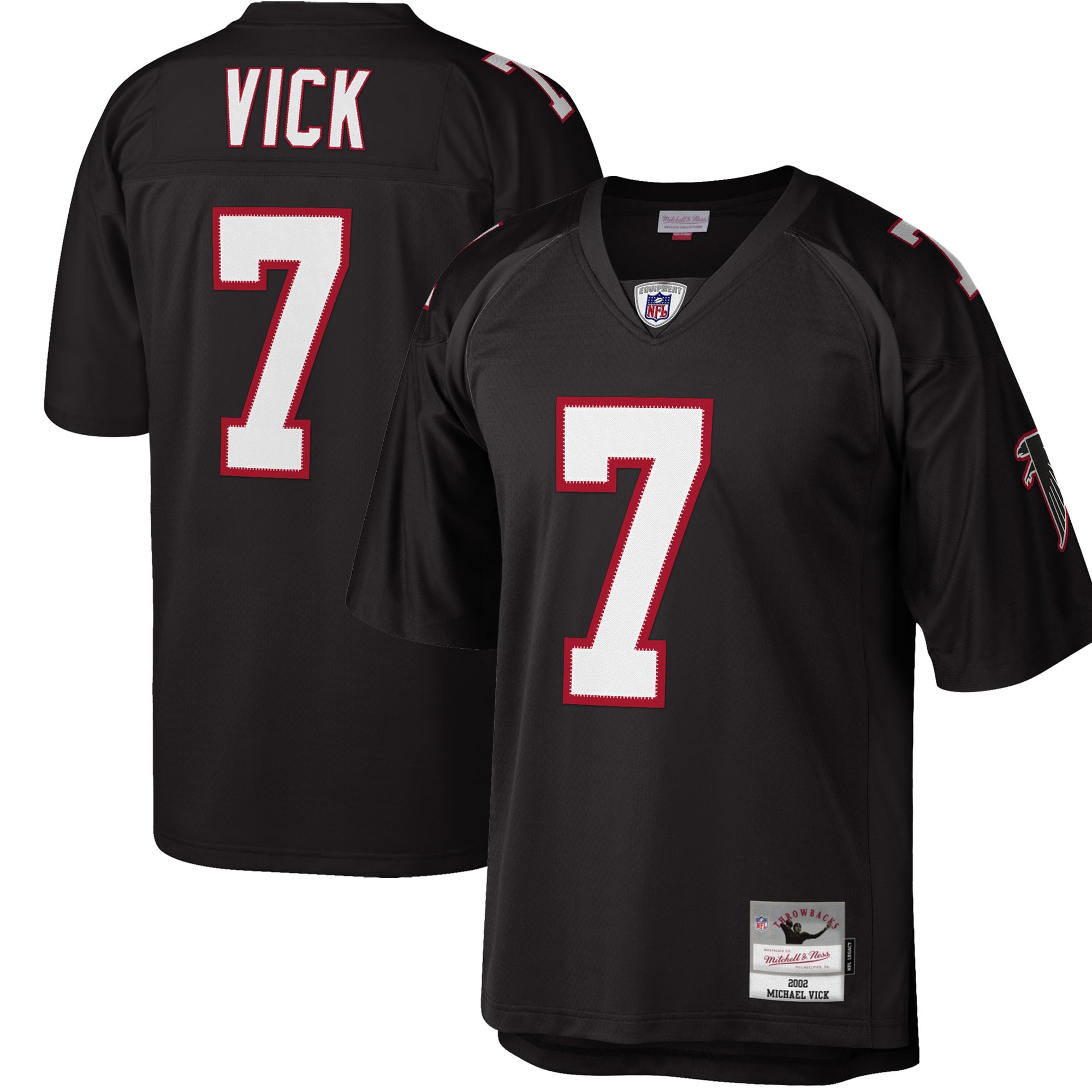Michael Vick Atlanta Falcons Big & Tall 2002 Retired Player Jersey - Black - Image 2